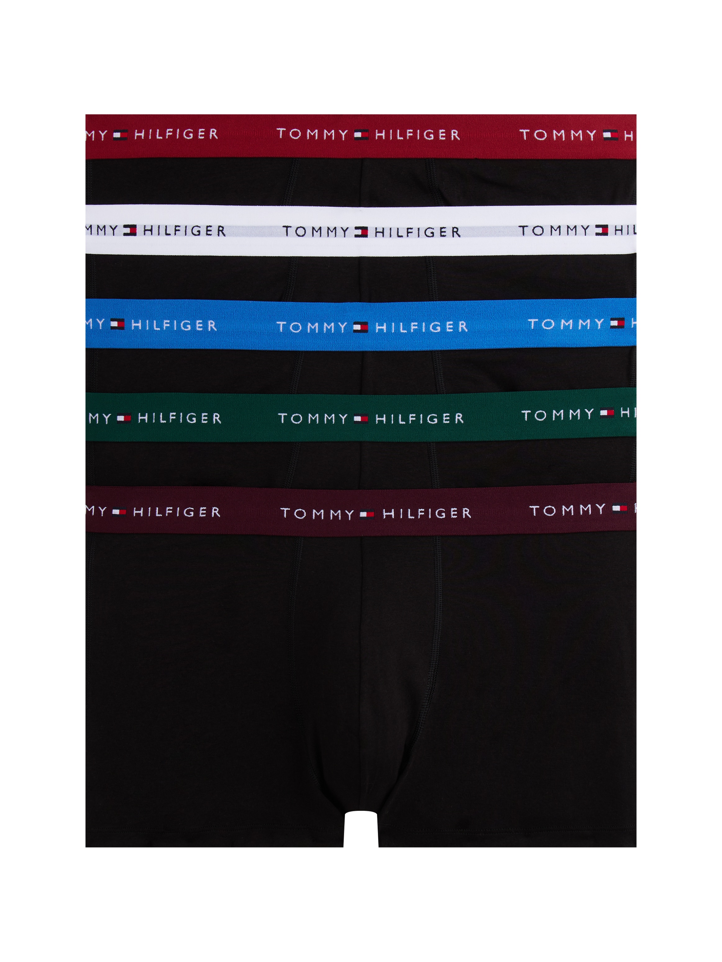 Tommy Hilfiger Underwear Trunk "5P TRUNK WB" Packung, 5er, 5 Stk. mit Tommy Hilfiger Logo-Elastikbund, Signature Kollektion