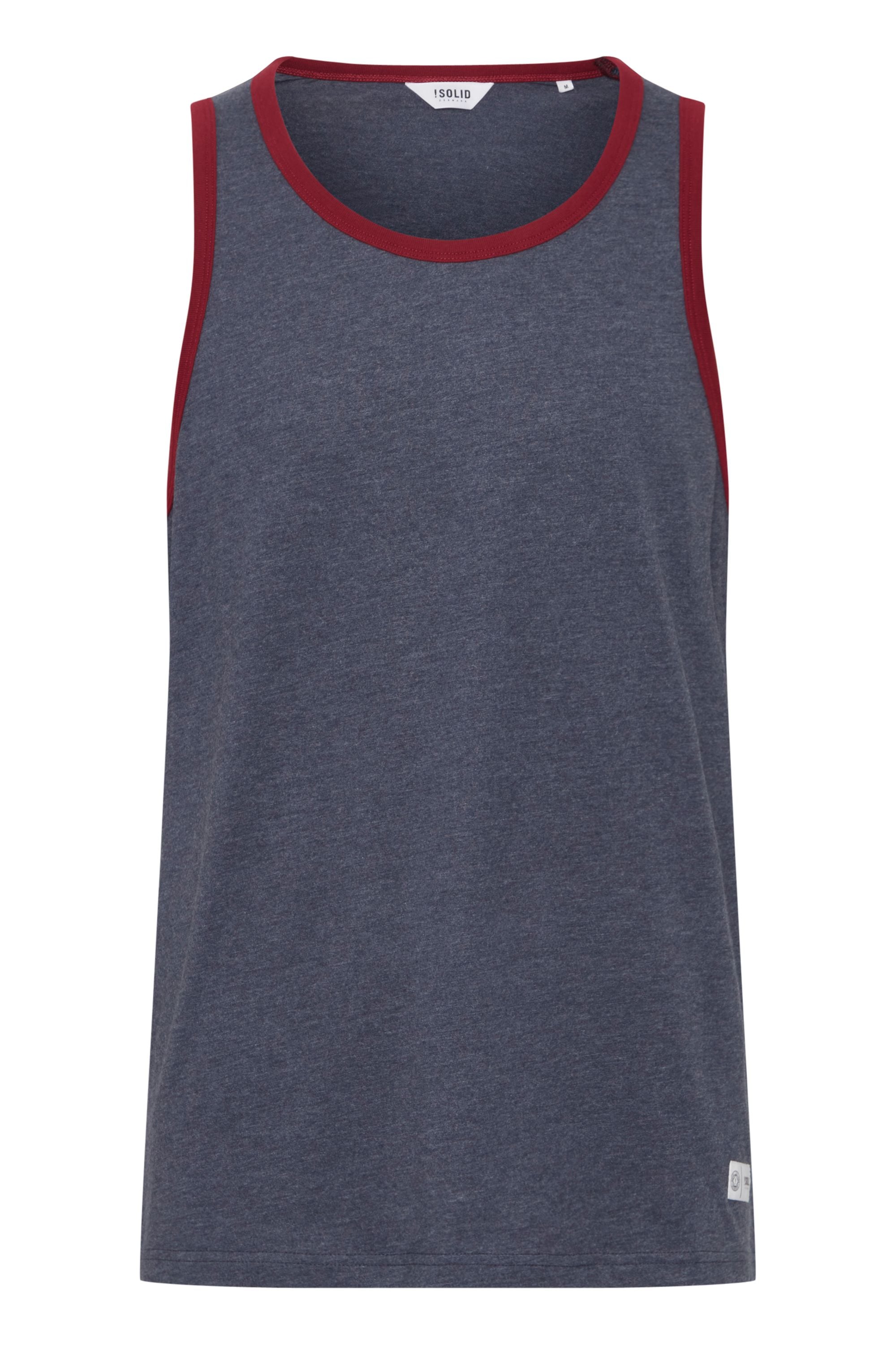 SOLID Herren Longtop "Tanktop SDMalino", blau, Gr. XL, Obermaterial: 60% Baumwolle CO. 40% Polyester PES., Tops