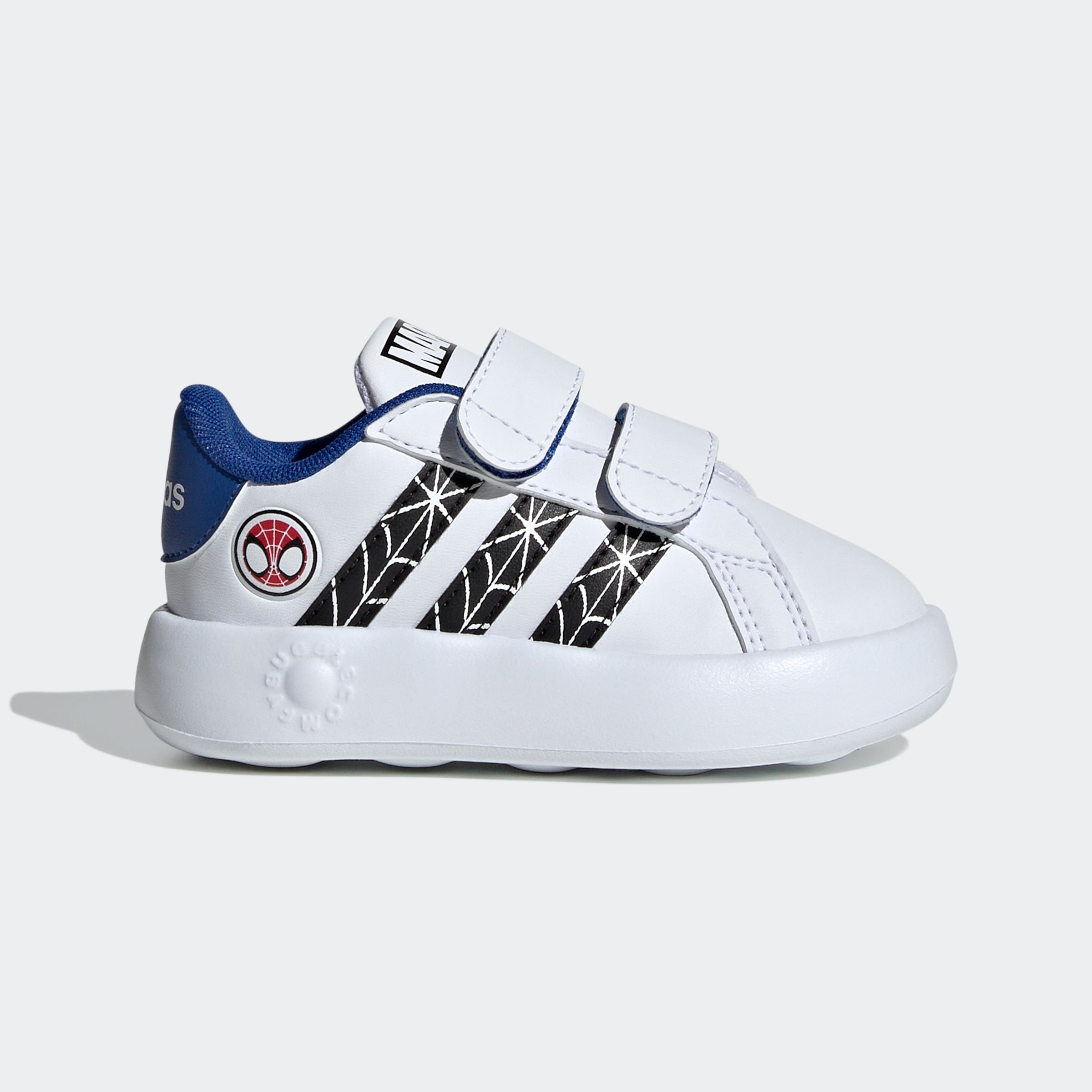 adidas Sportswear Klettschuh »ADIDAS MARVEL SPIDER-MAN KIDS GRAND COURT SCHUH«, Design auf den Spuren des adidas Superstar, für Kinder