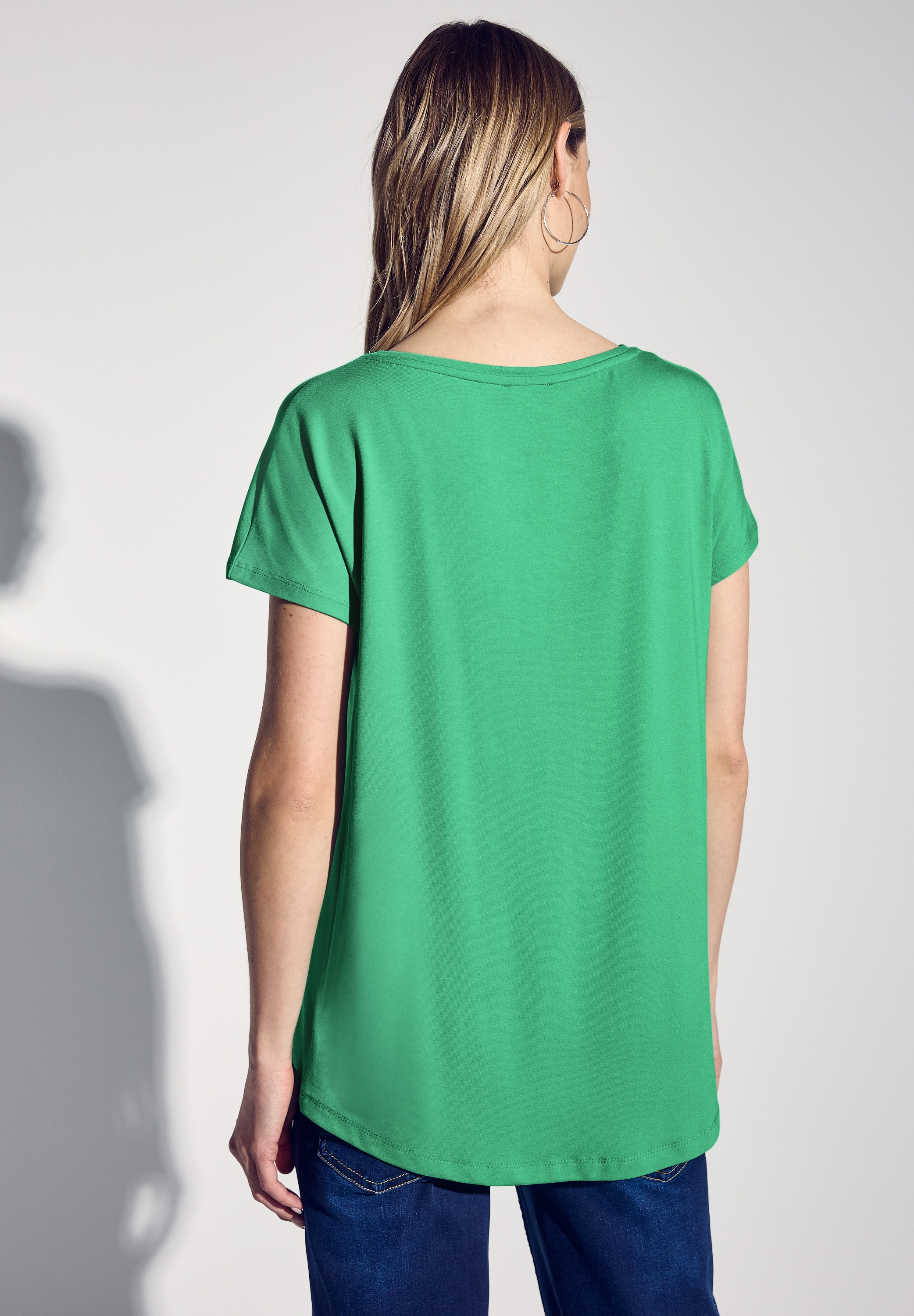 STREET ONE T-Shirt, mit U-Boot-Ausschnitt