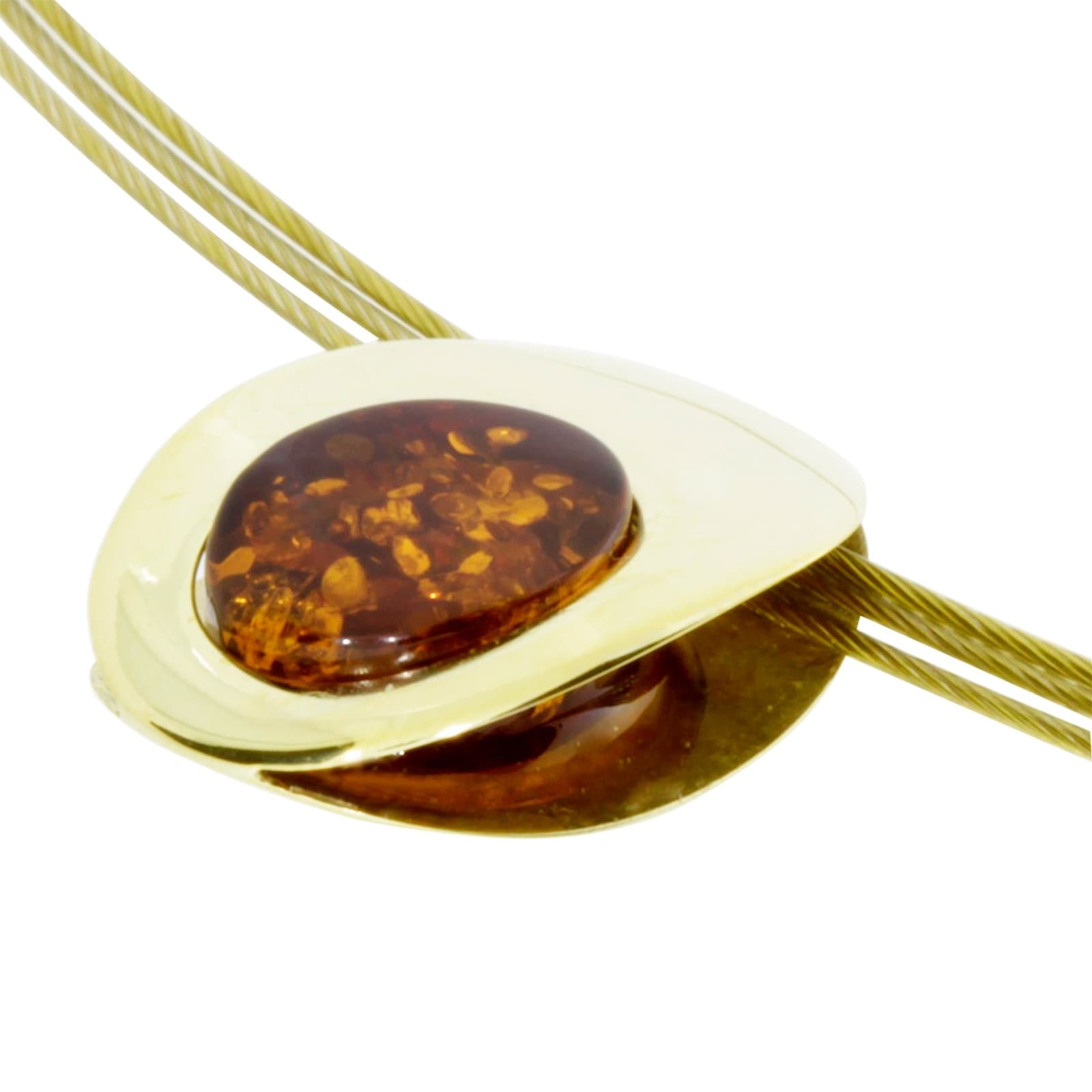 OSTSEE-SCHMUCK Halsreif »Ostsee-Schmuck Halsreif mit Anhänger Gleiter-Rabea 16 x 11 mm«, (2 tlg.)