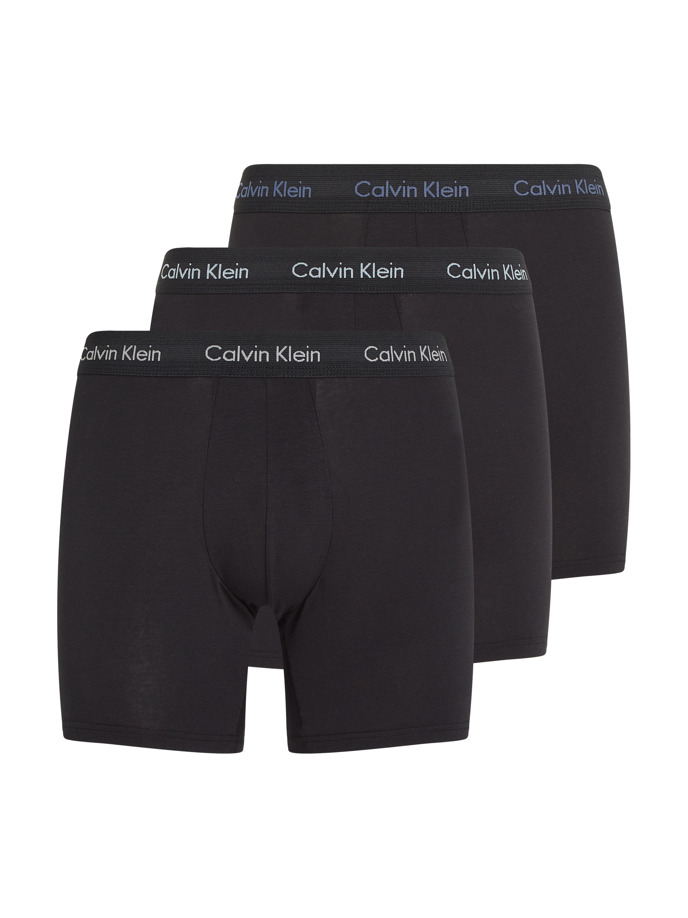 Calvin Klein 3-er Set Boxer Briefs Schwarz mit verschiedenfarbigem Webbund günstig online kaufen