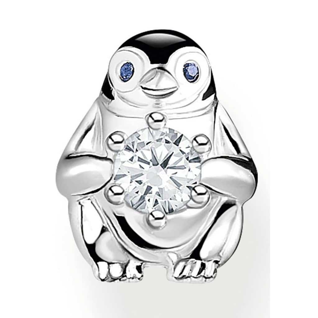 THOMAS SABO Single-Ohrstecker »Pinguin mit weißem Stein, H2258-041-7«