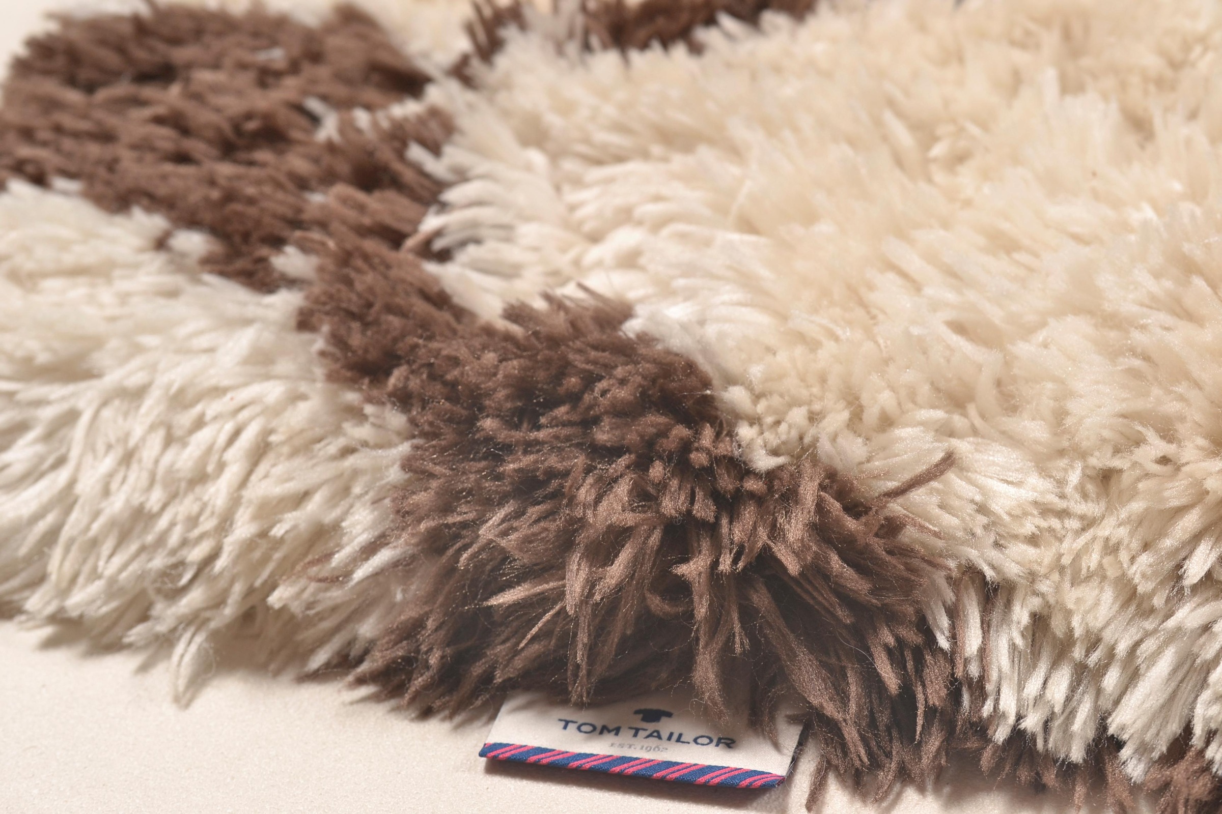 TOM TAILOR HOME Hochflor-Teppich »Flocatic Pattern« rechteckig 65 mm Höhe Rauten Muster, ideal im Wohnzimmer & Schlafzimmer