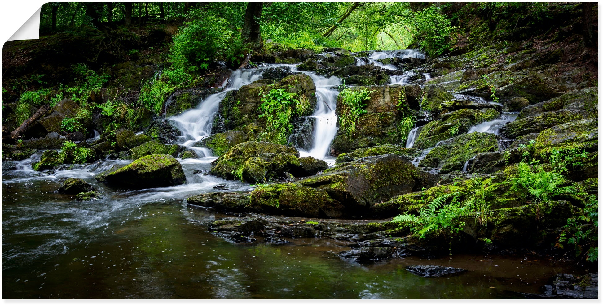 Artland Wandbild "Wasserfall Panorama", Wasserfallbilder, (1 St.), als Lein günstig online kaufen