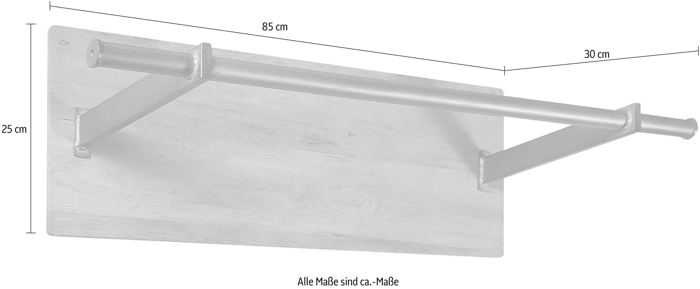 SalesFever Wandgarderobe "Design-Garderobe mit Stil" Eleganter Dekor in cha günstig online kaufen