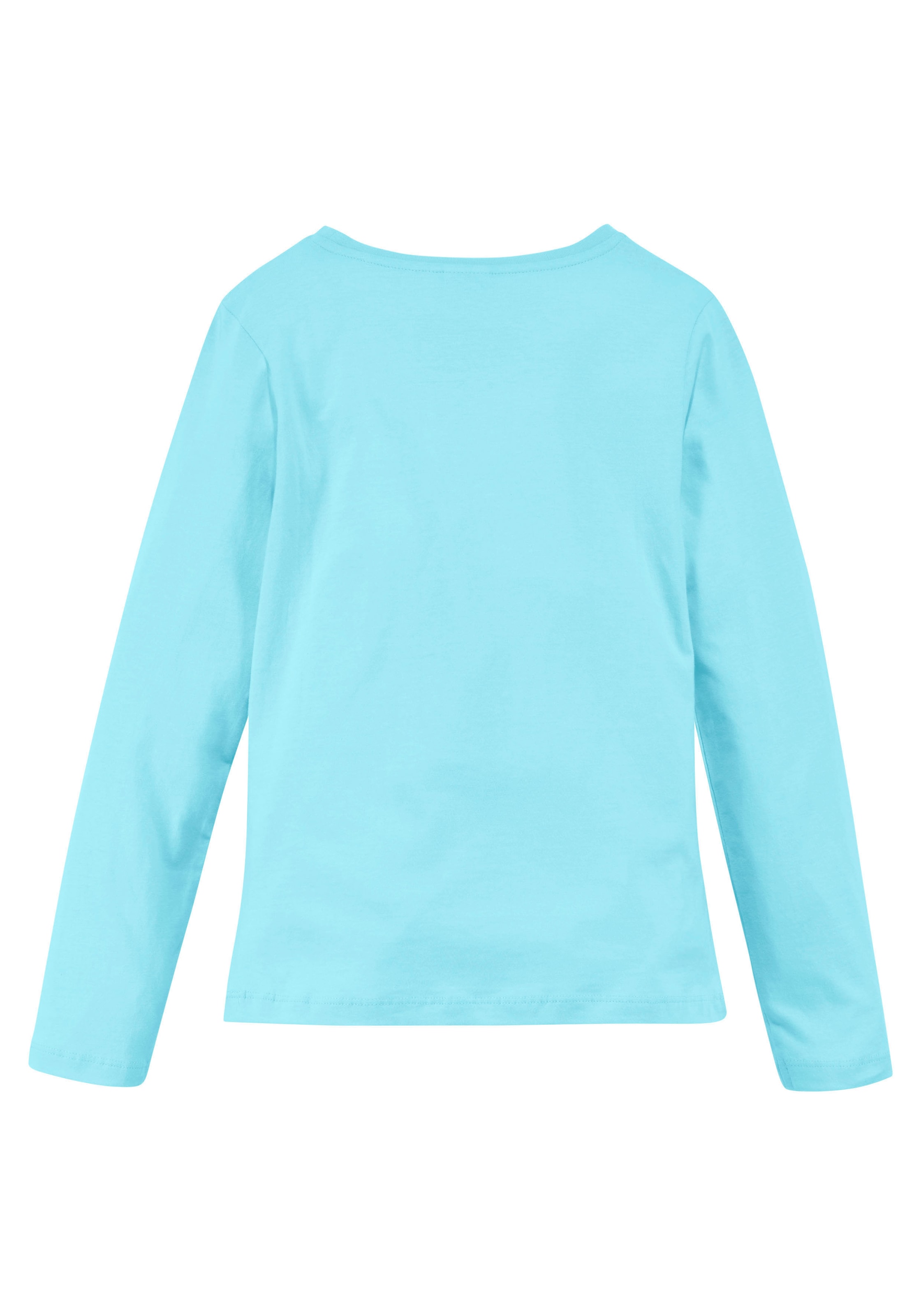 KangaROOS Langarmshirt, Langarm, taillierter Schnitt, mit Logodruck, Rundhalsausschnitt