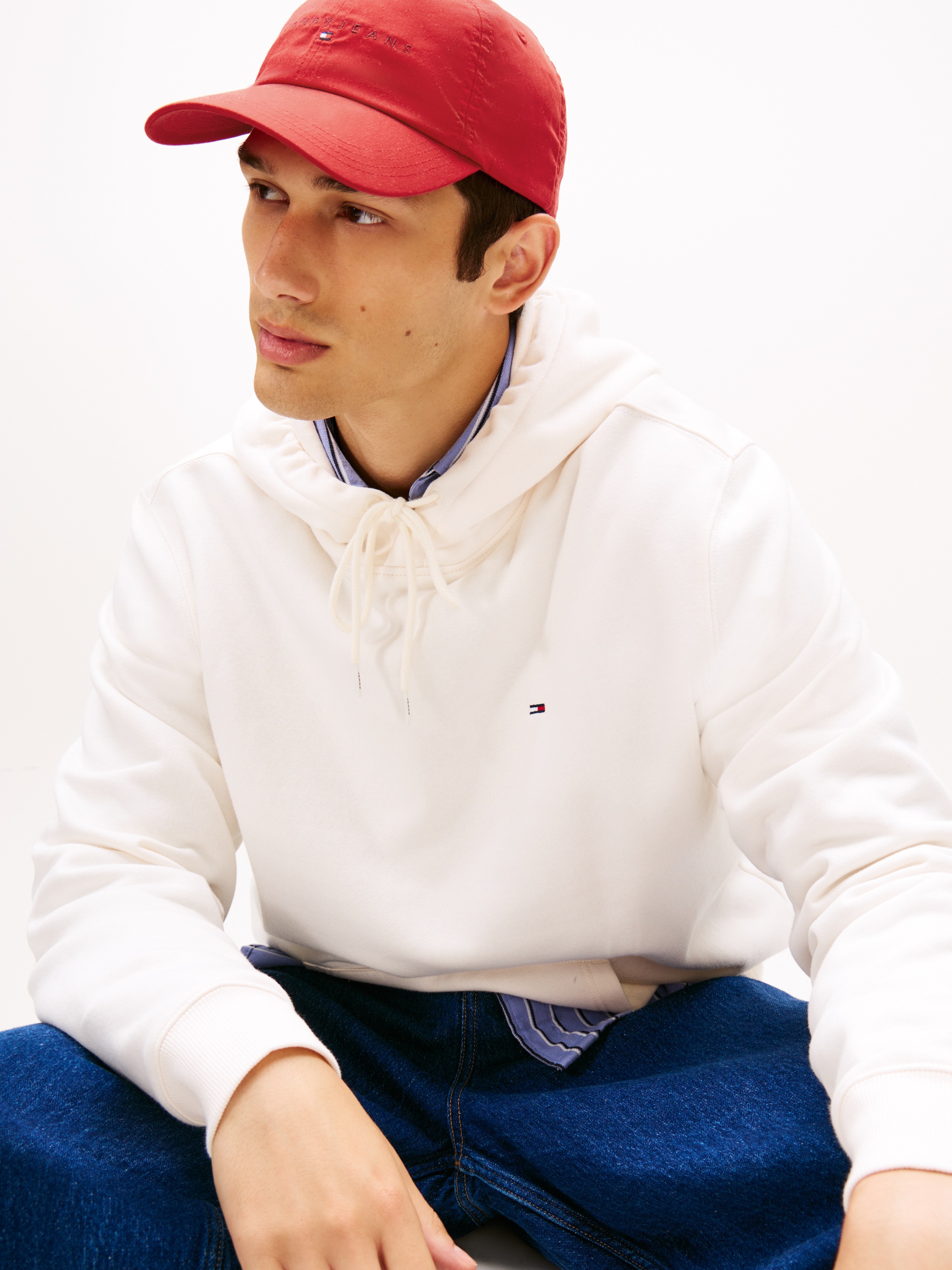 Tommy Jeans Hoodie "TJM REGULAR FLAG", mit bestickten Markenlogo auf Brusth günstig online kaufen