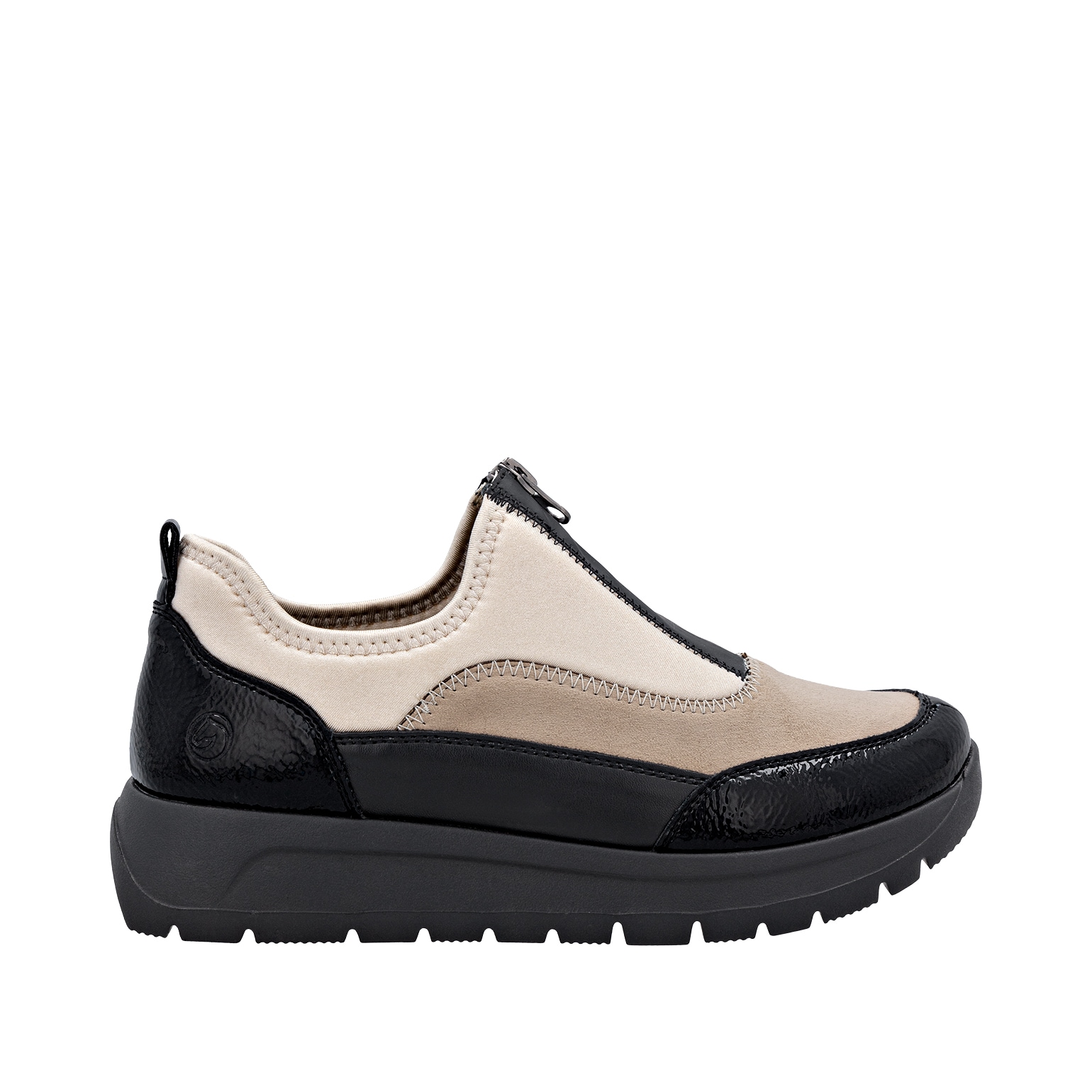 Remonte Plateausneaker, Halbschuh, Casual-Sneaker mit Lackdetails