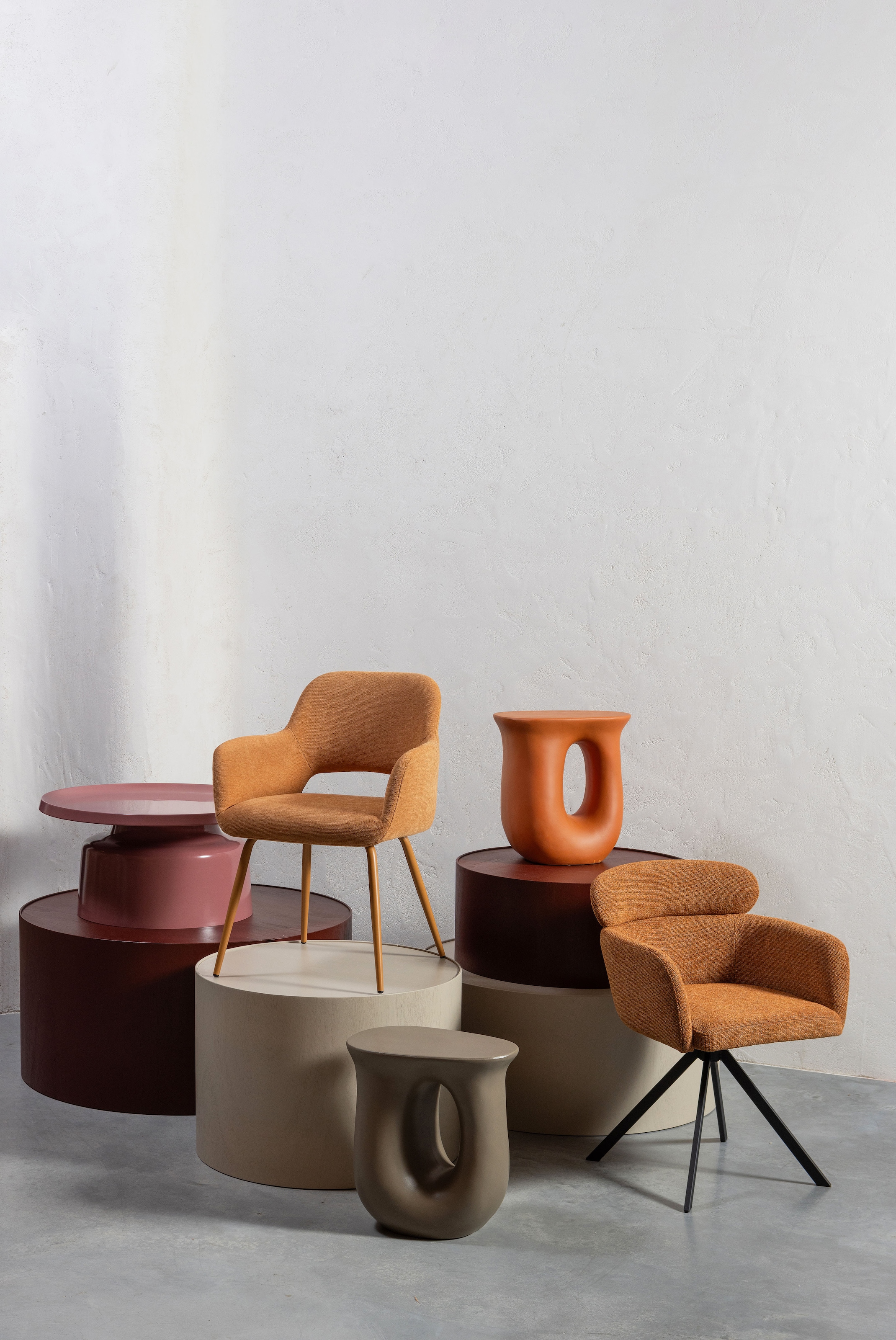 WOOOD Esszimmerstuhl "Fenne" (Set) 2 Stk.Polterstuhl mit Drehfuß, gewebtem günstig online kaufen