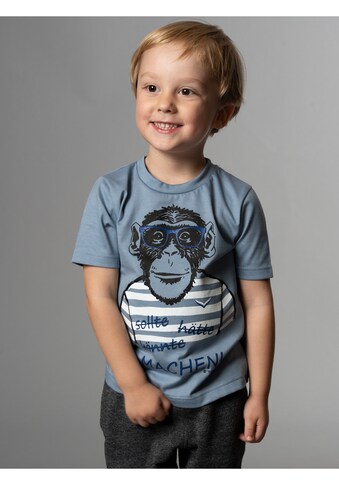 T-Shirt »TRIGEMA T-Shirt mit großem Affen-Druckmotiv«, (1 tlg.)