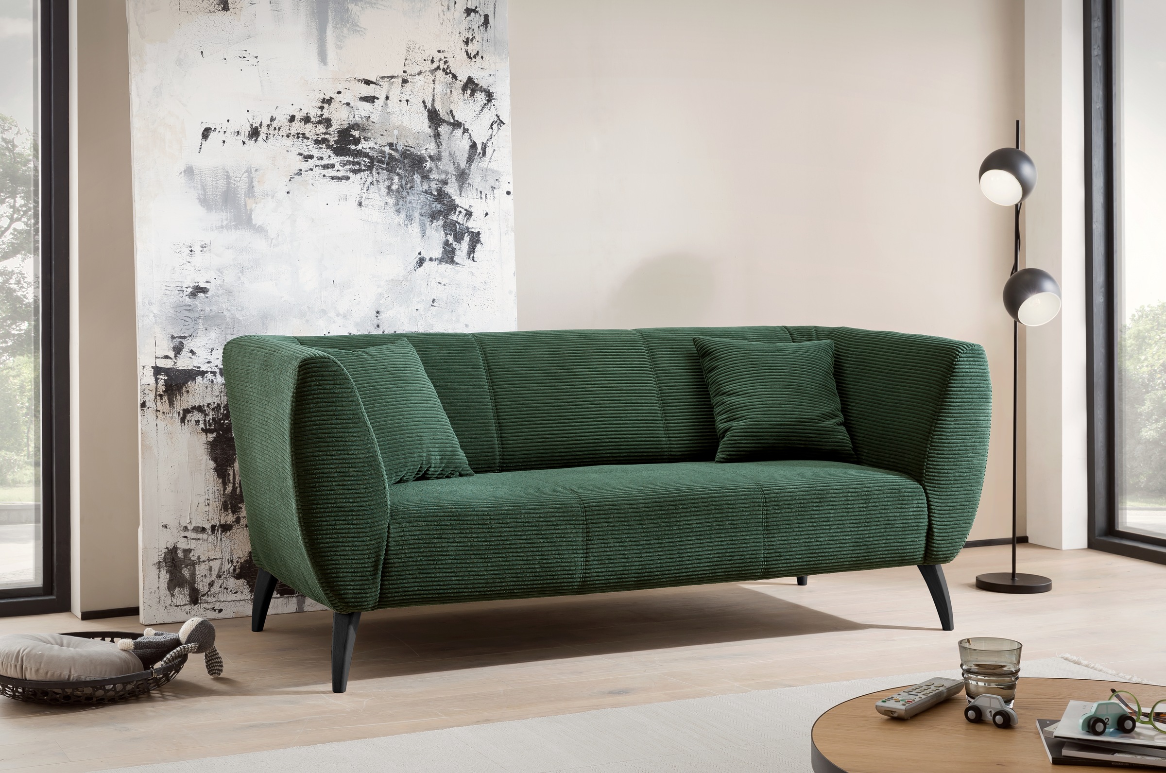 Home affaire 3-Sitzer zwei verschiedene Fußfarben wählbar günstig online kaufen