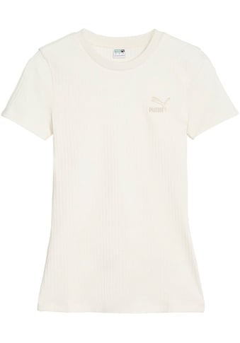 PUMA Marškinėliai »CLASSICS RIBBED SLIM TEE...