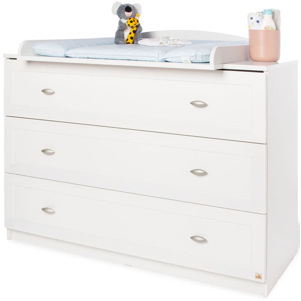 Pinolino® Babyzimmer-Komplettset »Laura, breit«, (Set, 3 St., Kinderbett, Schrank, Wickelkommode)