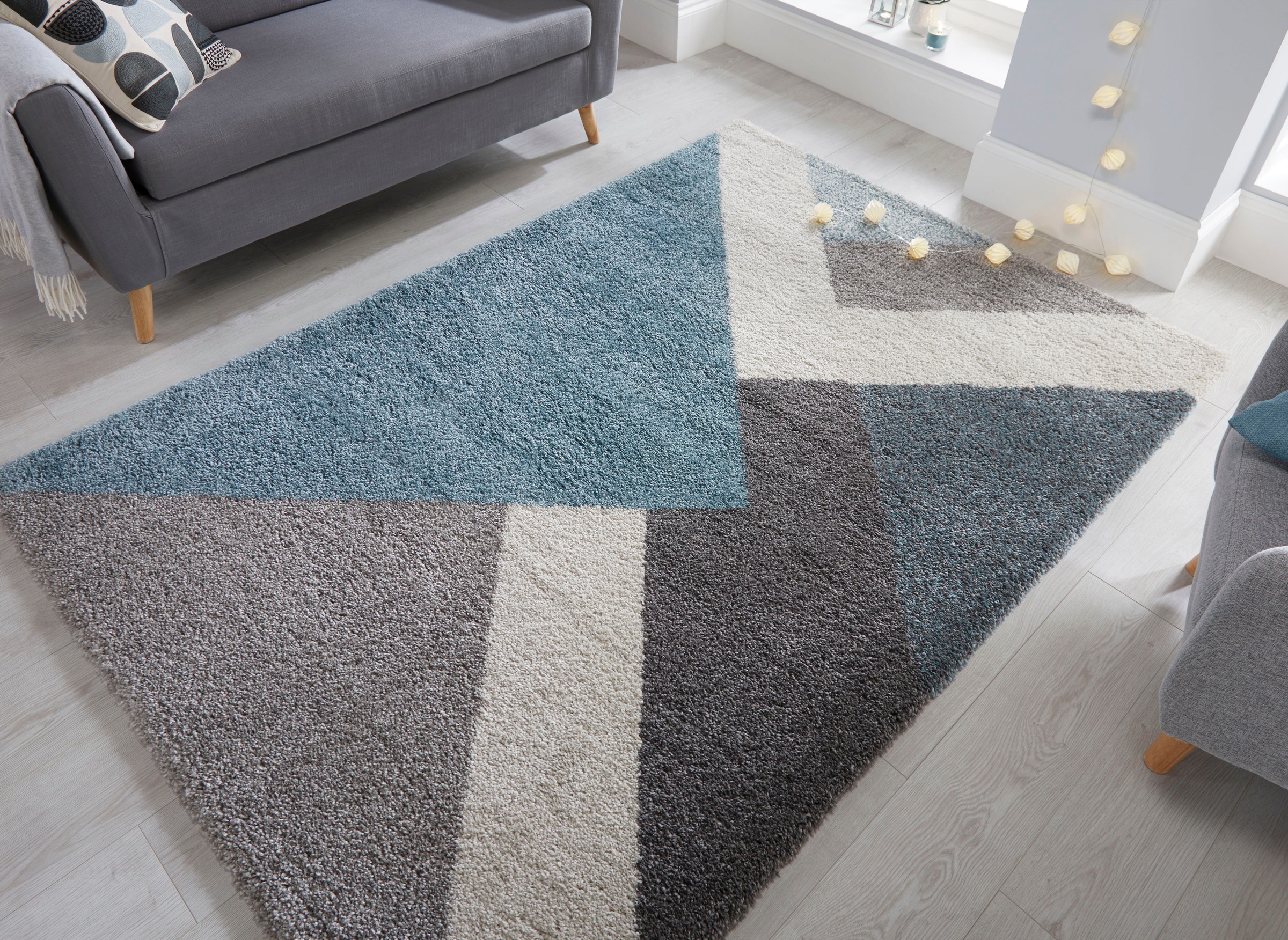 FLAIR RUGS Hochflor-Teppich "Zula" rechteckig 30 mm Höhe modernes Design, g günstig online kaufen