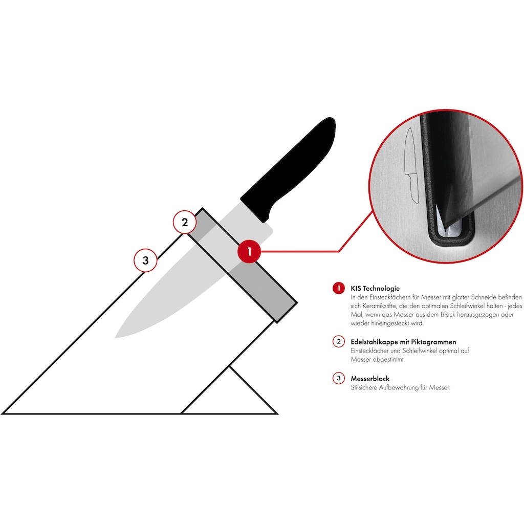 Zwilling Messerblock »****Vier Sterne«, 7 tlg., selbstschärfend