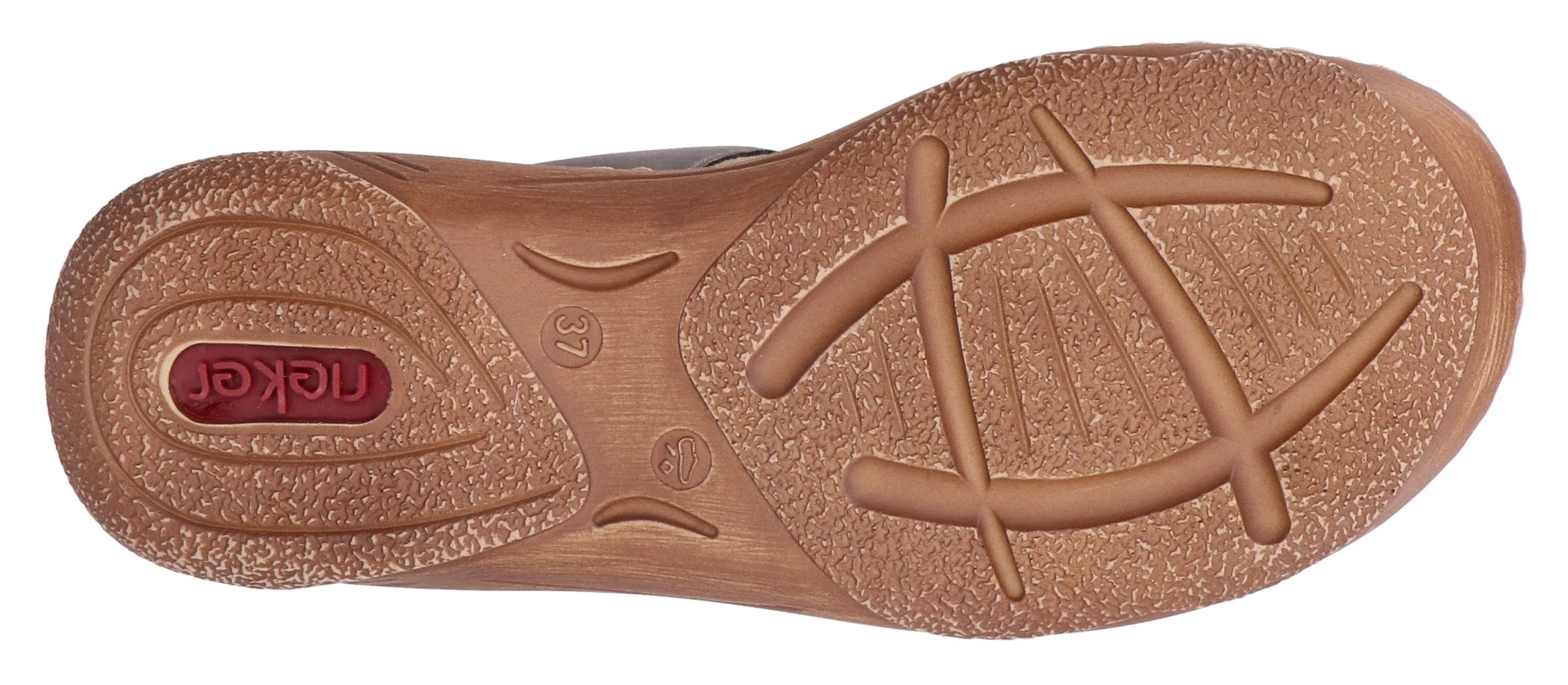 Rieker Pantolette, Sommerschuh, Schlappen, Urlaubschuh, Klettschuh mit Perforation