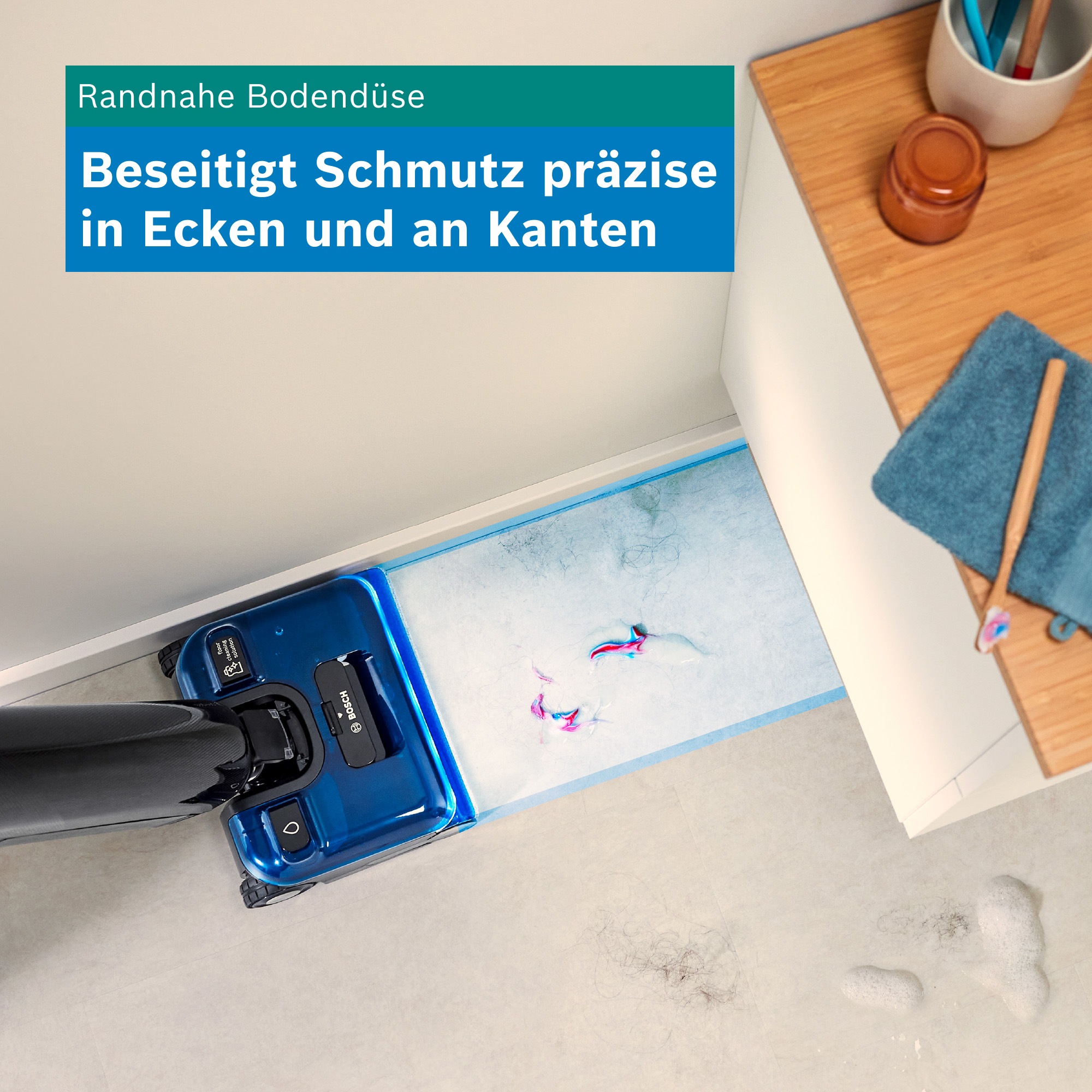 BOSCH Nass-Trocken-Sauger »OneFlow Serie 6 BHF61BM/BHF61BS, Selbstreinigung, 24.000 PA Saugkraft« Saugen & Wischen in einem, Anti-Haarverwicklung