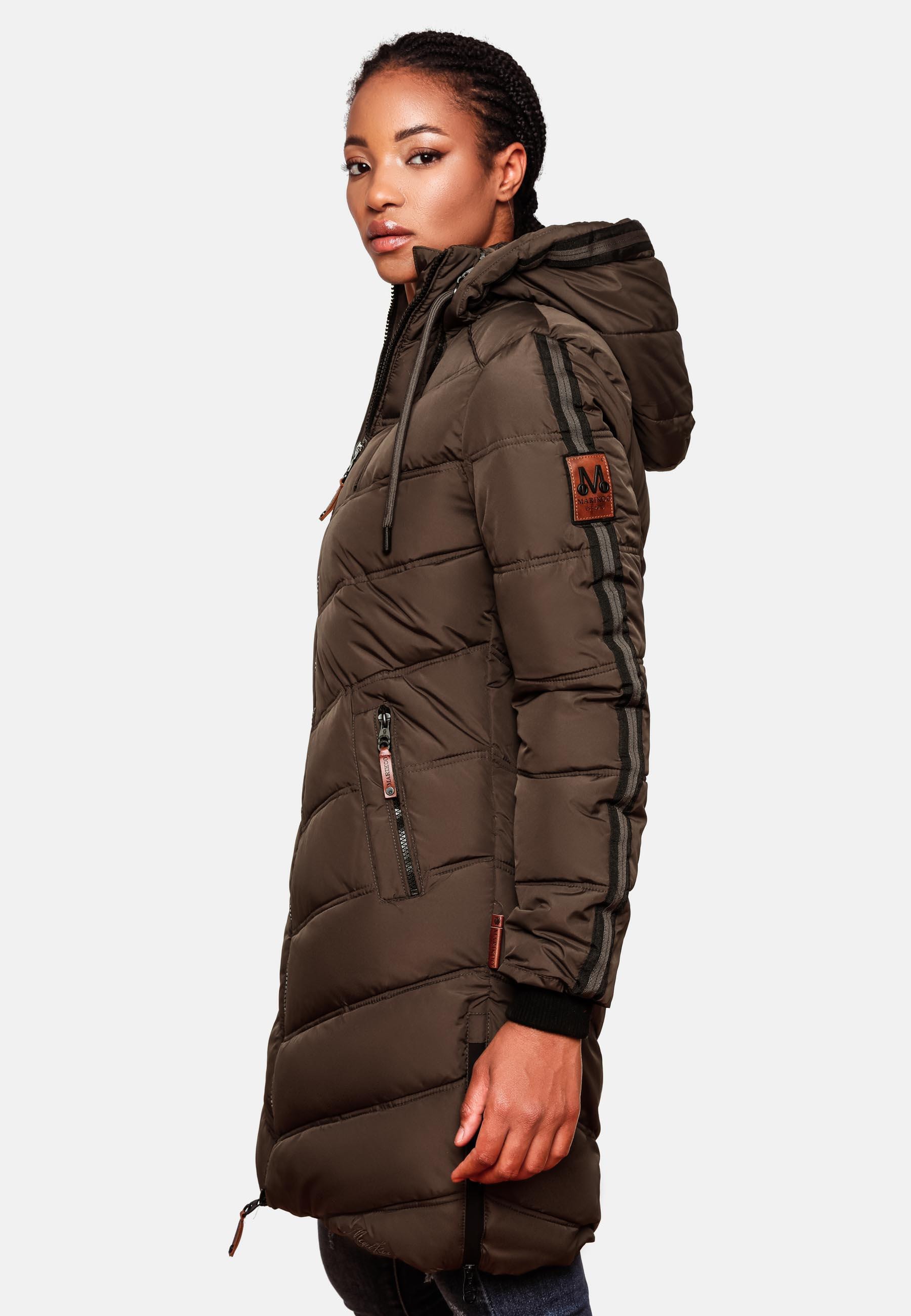 Marikoo Wintermantel »Armasa«, modischer Damen Winter Steppmantel mit Kapuze