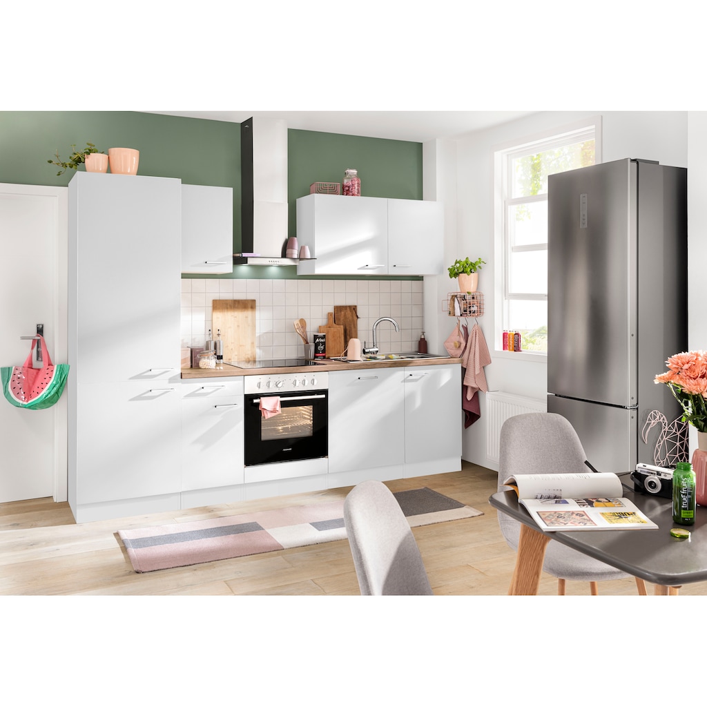OPTIFIT Küchenzeile »Iver«, 210 cm breit, inkl. Elektrogeräte der Marke HANSEATIC, wahlweise mit oder ohne vollintegrierbaren Geschirrspüler
