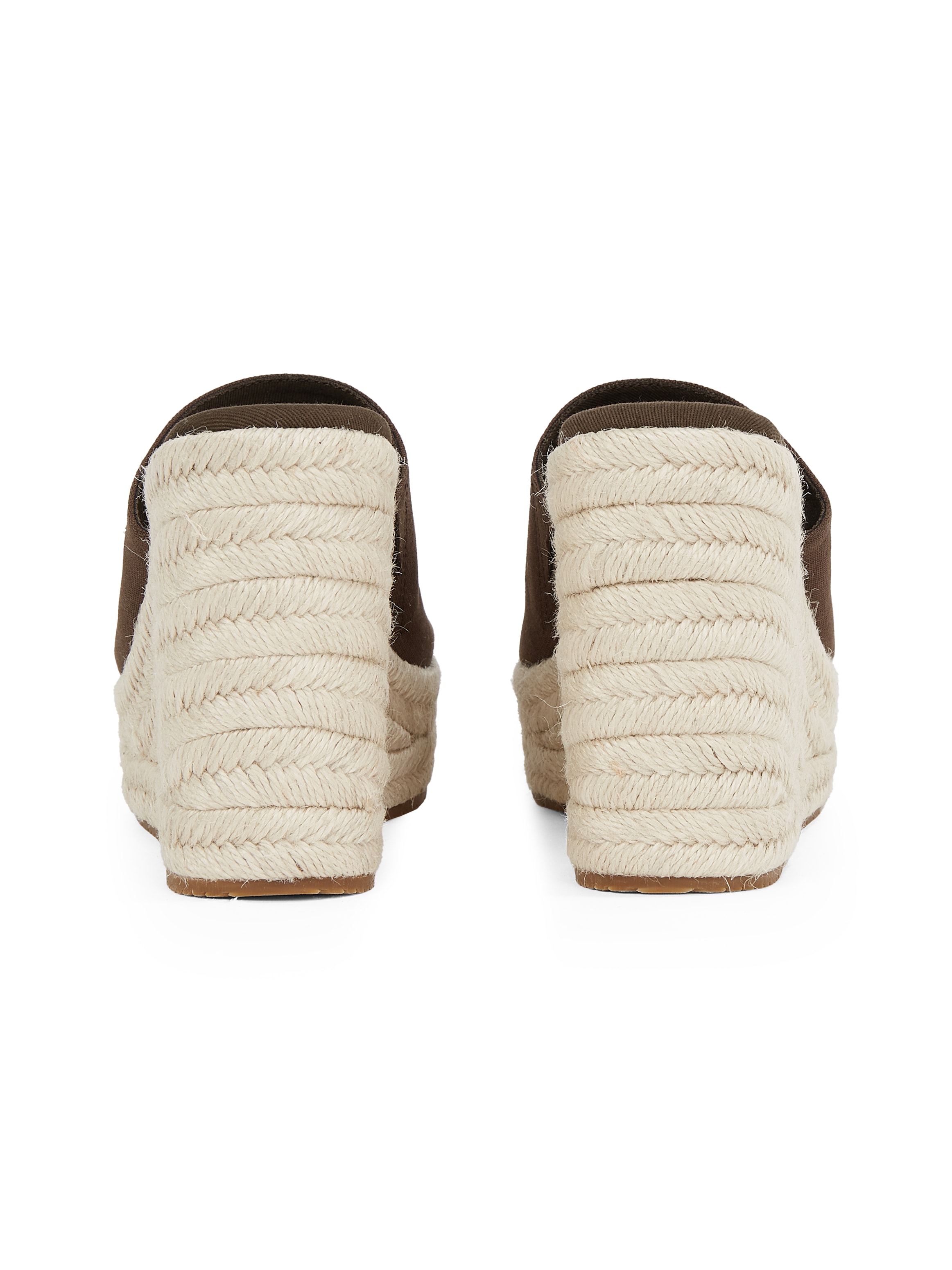 Calvin Klein Jeans Keilpantolette »WEDGE ROPE SLIDE MG«, Sommerschuh, Plateausohle, Urlaubsschuh mit Bastverzierung