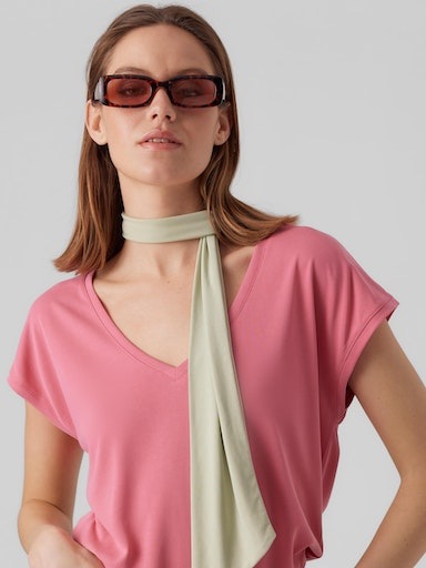 Vero Moda V-Shirt »VMFILLI SS V-NECK TEE GA NOOS«, aus Materialmix mit  TENCEL™ Modal für bestellen | BAUR