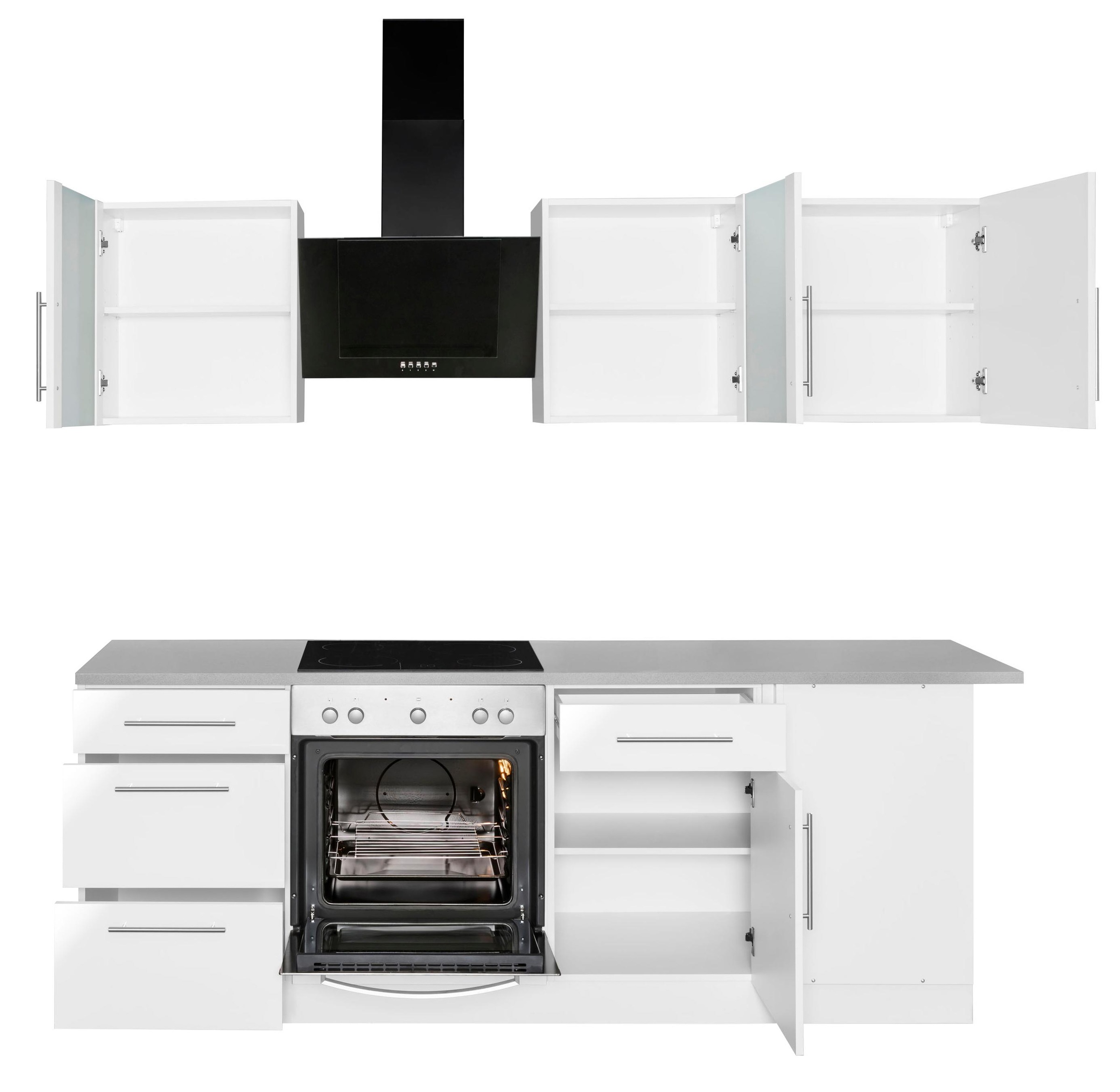 wiho Küchen Winkelküche "Cali, TOPSELLER" mit E-Geräten, Stellbreite 220 x günstig online kaufen