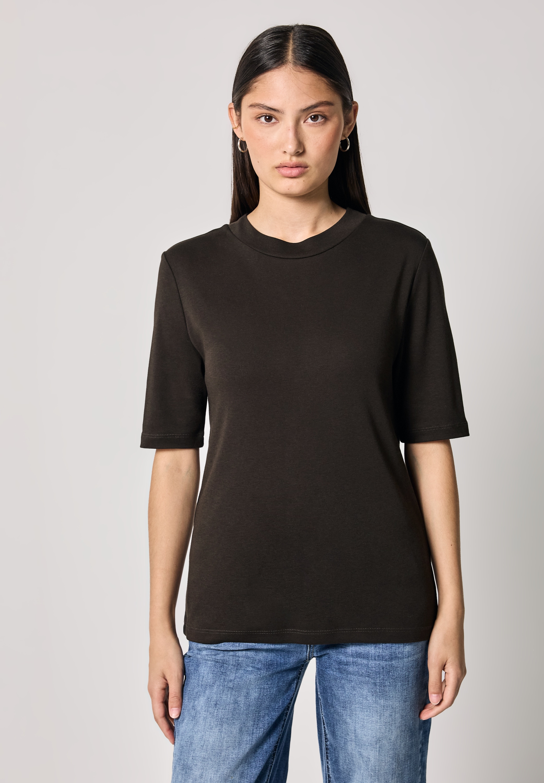 STREET ONE STUDIO Rundhalsshirt, mit Rundhalsausschnitt günstig online kaufen