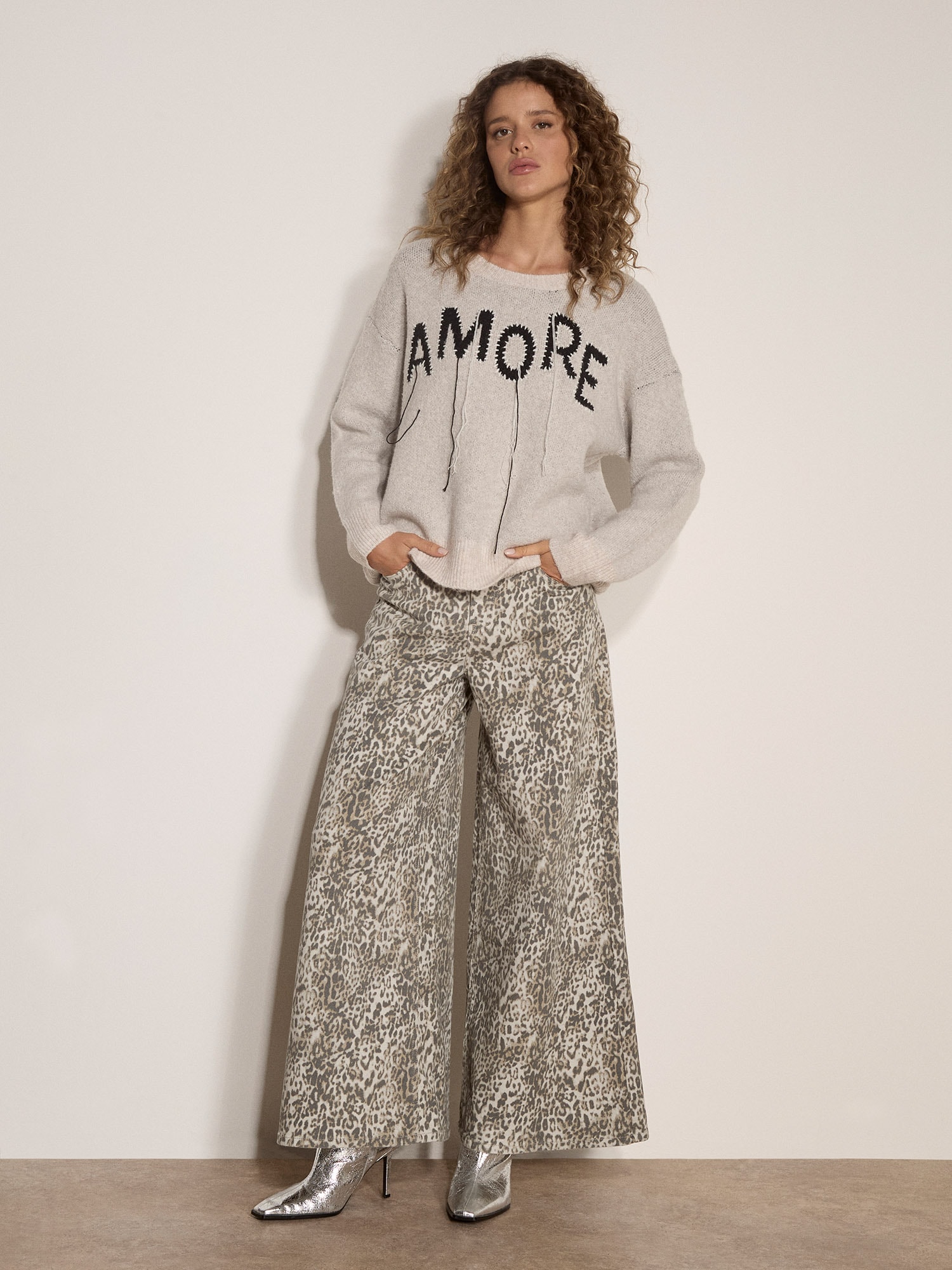 Apricot Rundhalspullover »Weicher Amore-Pullover« mit Fransen