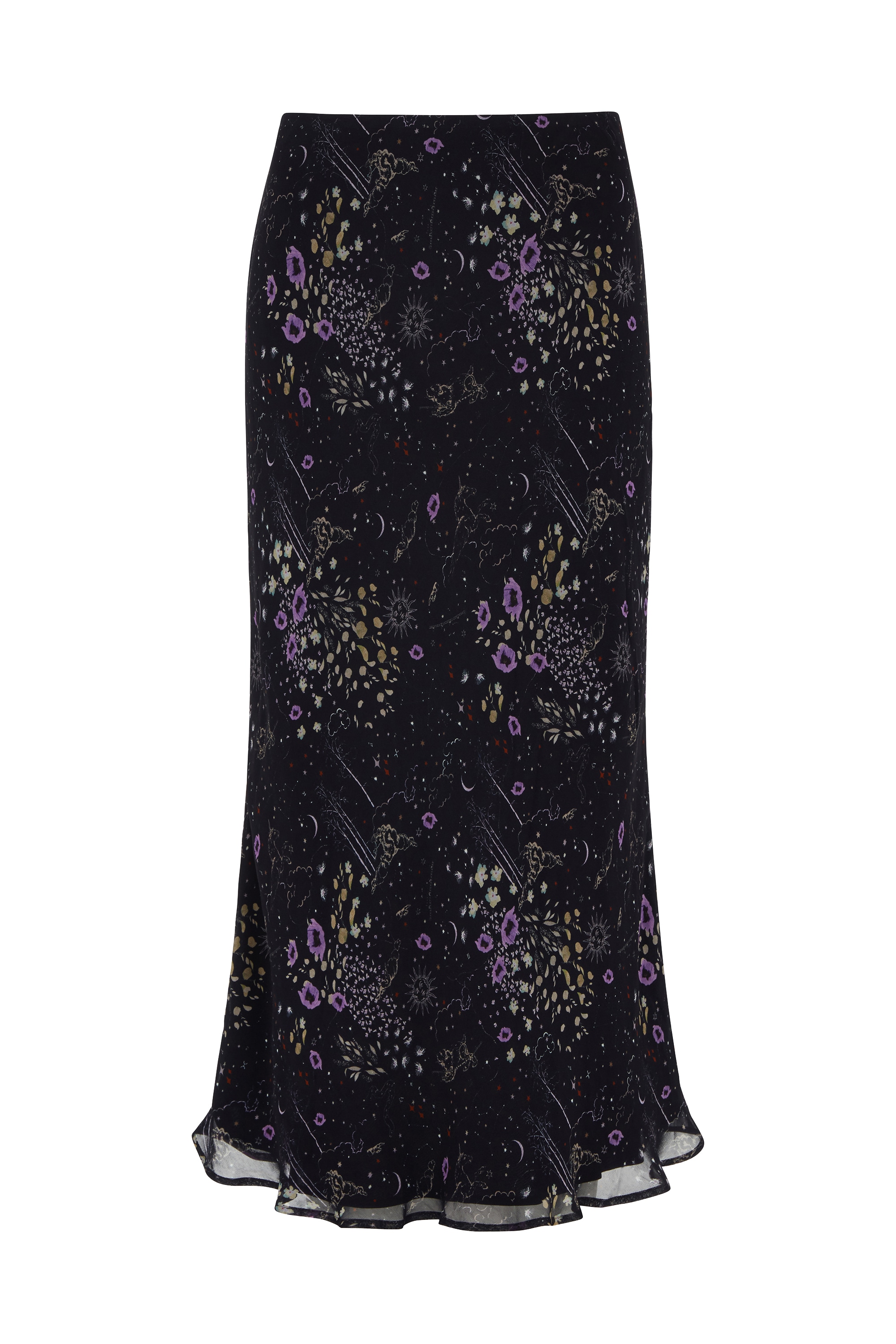 Lily and Lionel Midirock "Poppy Bias Cut Zodiac Print Midi Skirt In Multi D günstig online kaufen