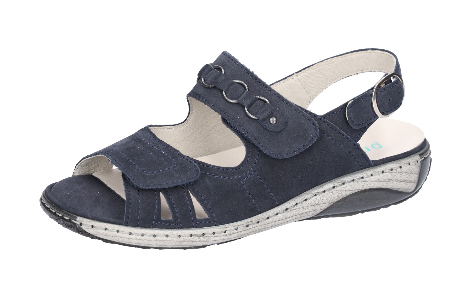 Waldläufer Riemchensandale »GARDA«, Sommerschuh, Sandalette, Keilabsatz, mit Druckknopf, G-Weite