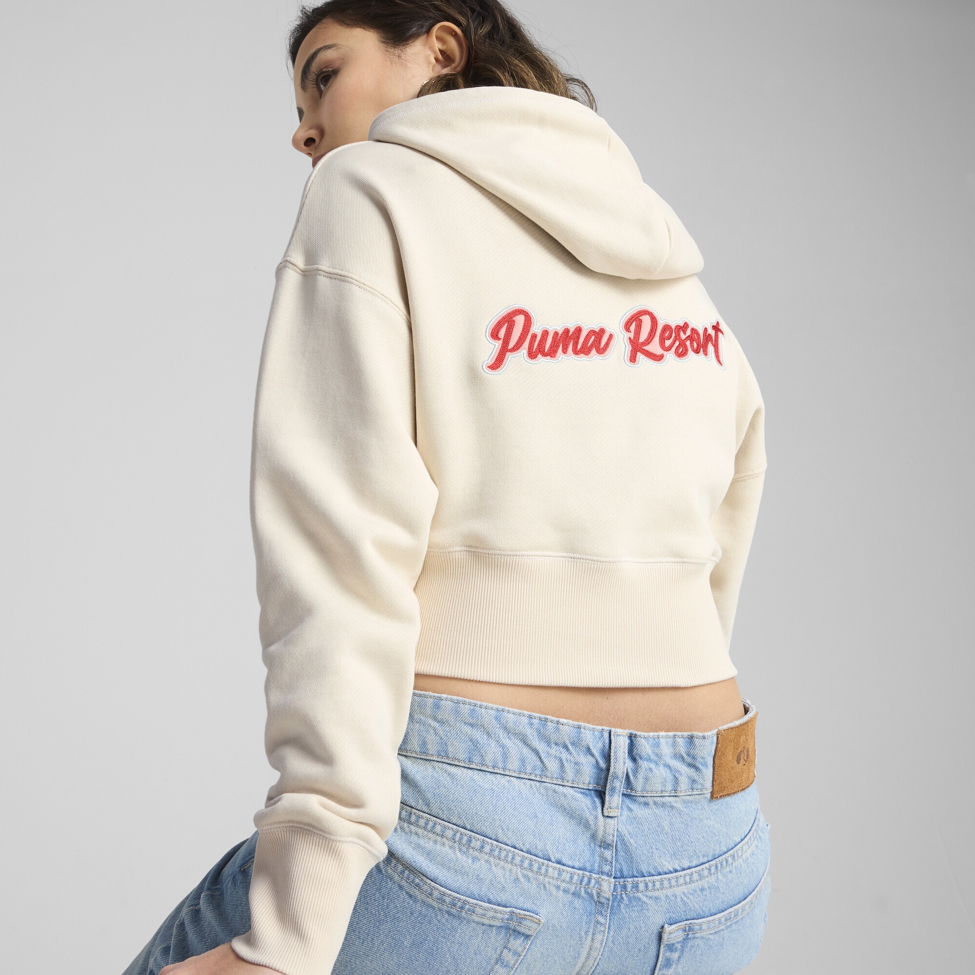 PUMA Hoodie »PREMIUM ESS Relaxed Fit Hoodie mit Grafik Damen«