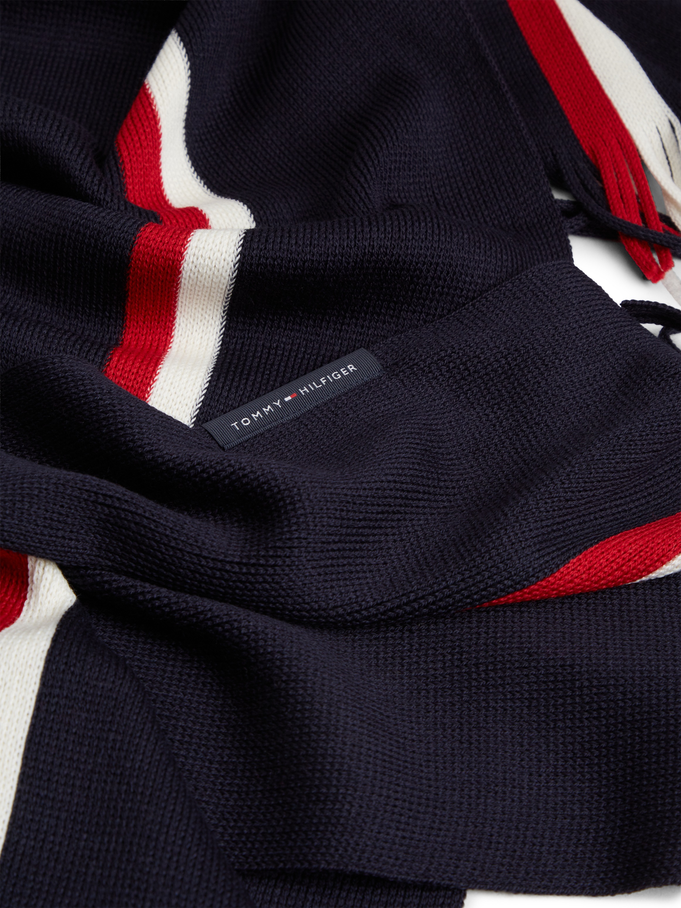 Tommy Hilfiger Strickschal »TH RWB RASHELLE SCARF« aus Wollmix mit Global-Streifen