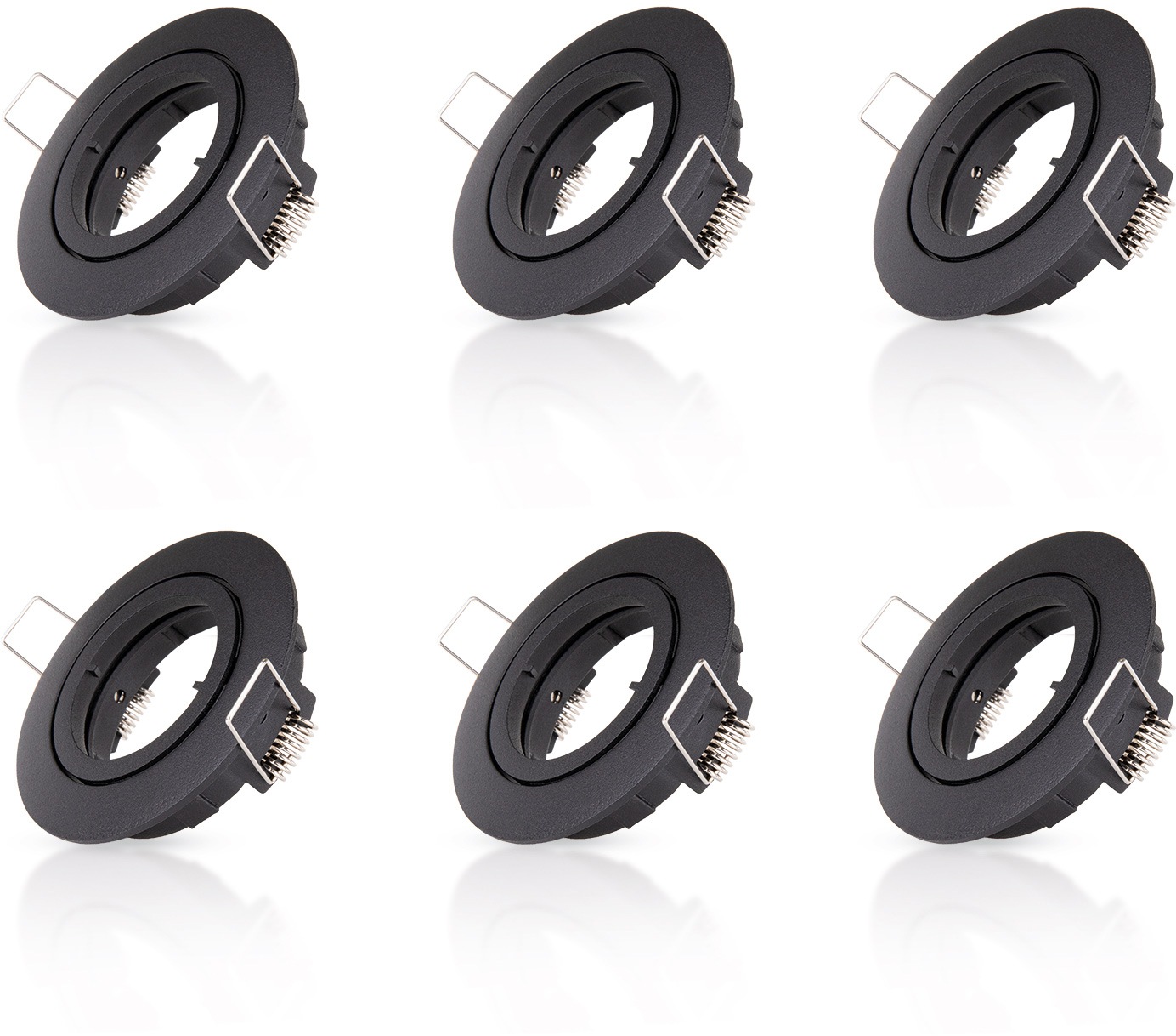 PACO HOME Einbauleuchte "Lina", 1, Ø 8,2cm H: 2,5cm, schwarz, Leuchten, Einbaustrahler Schwenkbar Strahler Spotlight Set GU10