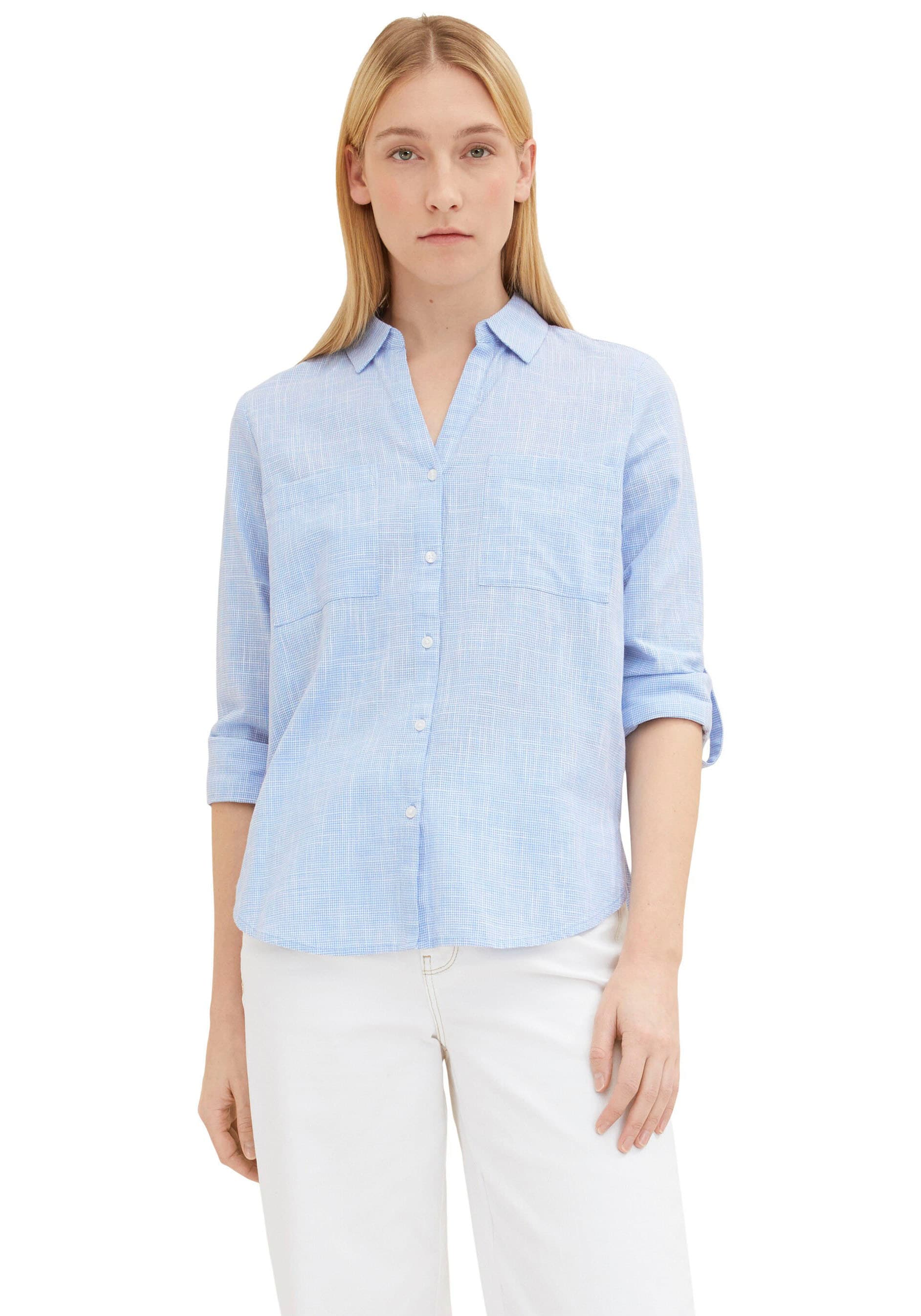 TOM TAILOR Langarmbluse "Regular" mit Brusttaschen günstig online kaufen