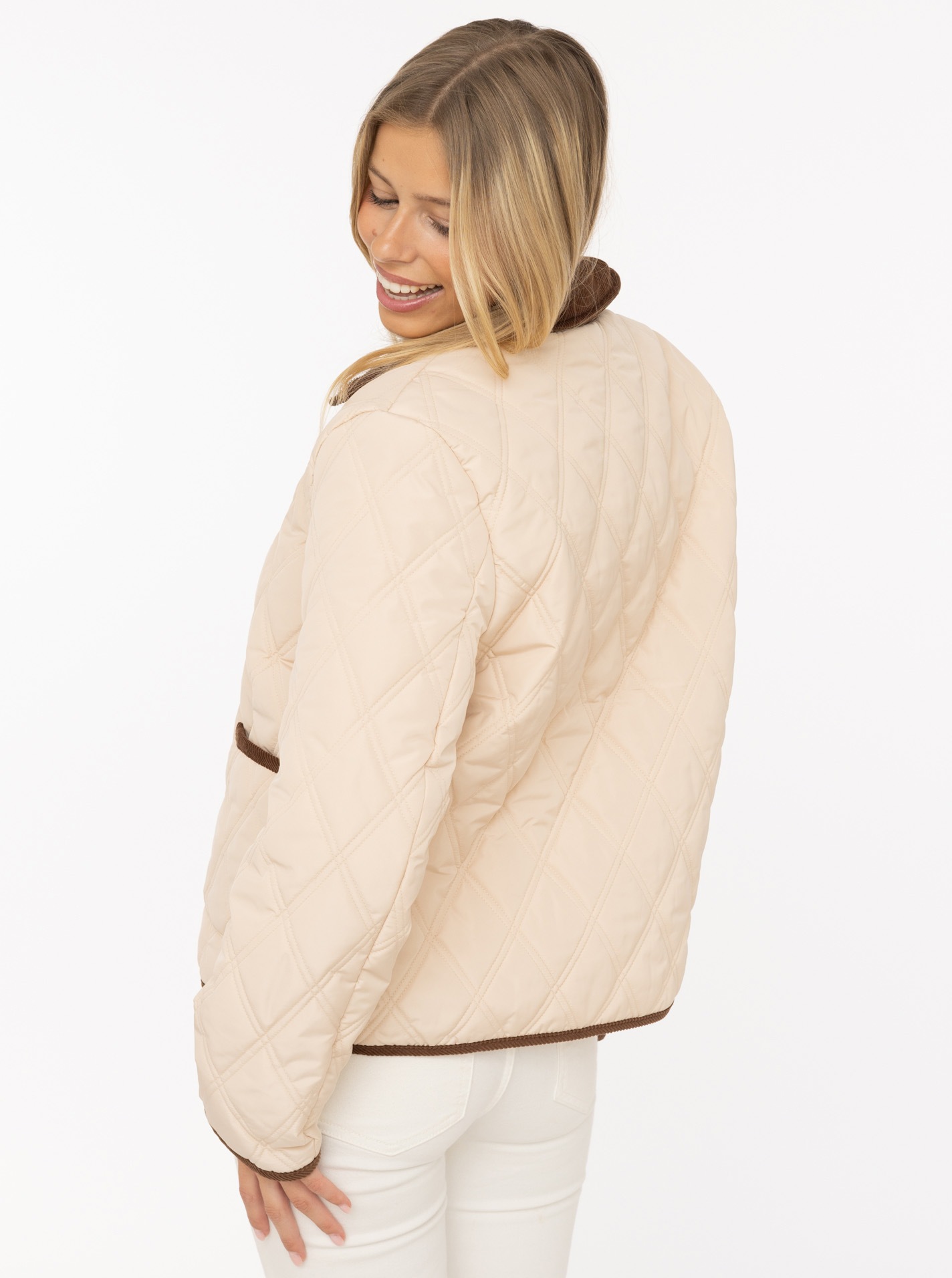 Zwillingsherz Steppjacke ""Classic"" Kordkragen, Knopfleiste und Taschen günstig online kaufen