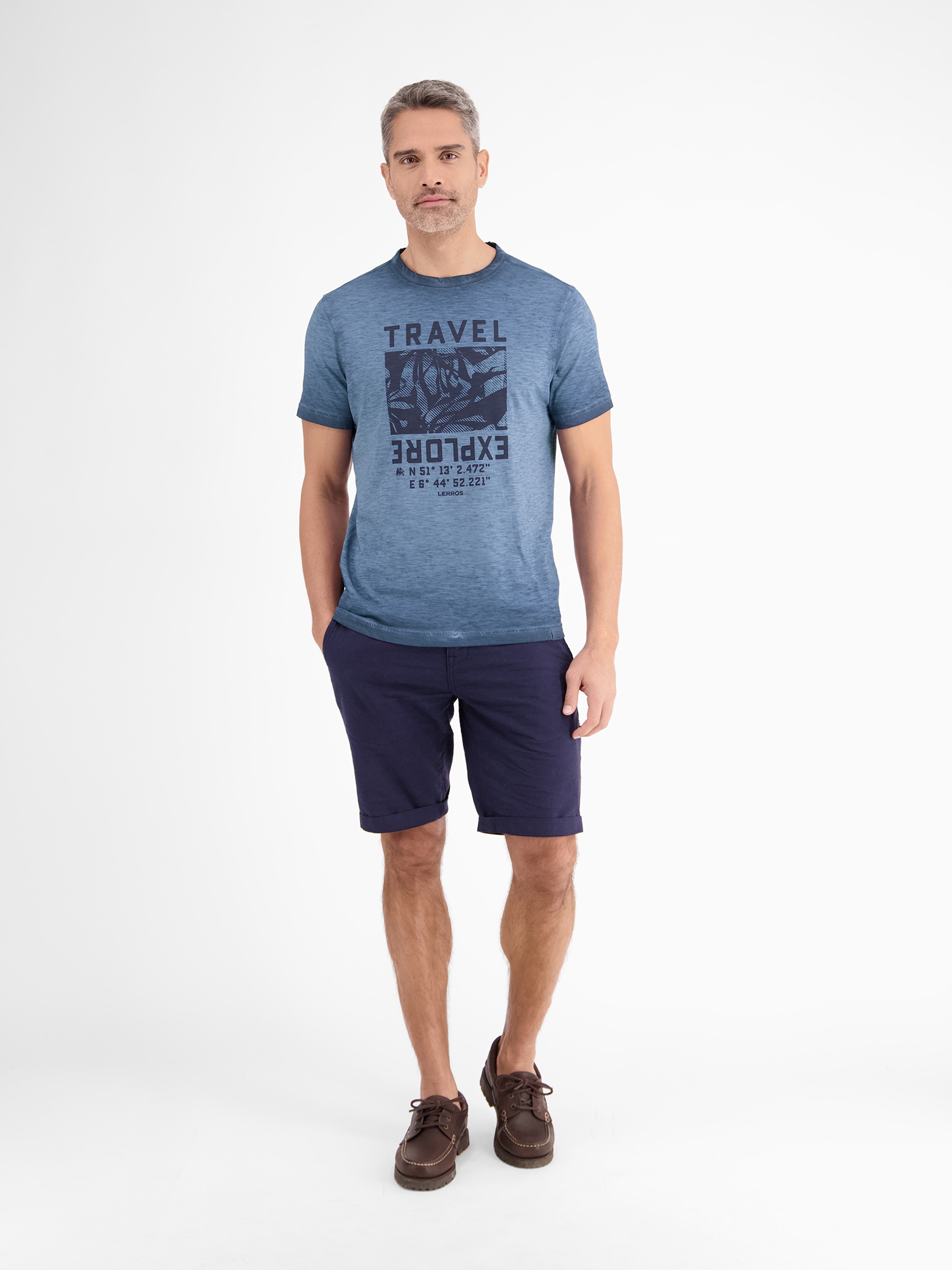 LERROS T-Shirt »Modisches Herren T-Shirt mit Brustprint«