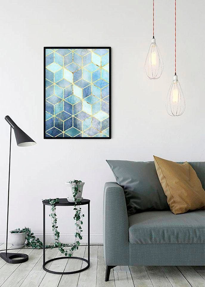 Komar Poster »Mosaik Azzuro« Abstrakt (1 St....