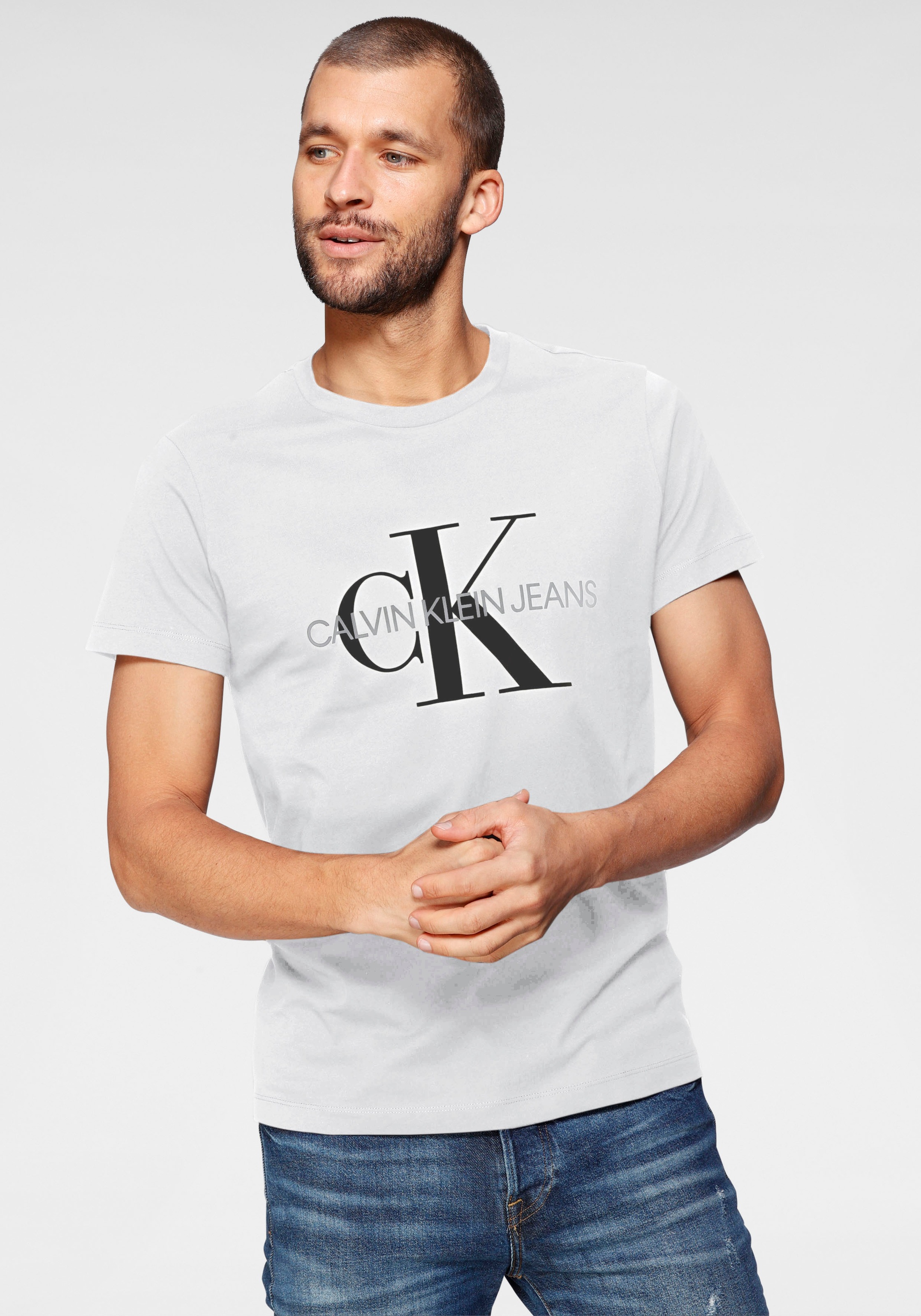 Calvin Klein Jeans T-Shirt "ICONIC MONOGRAM SLIM TEE" günstig online kaufen