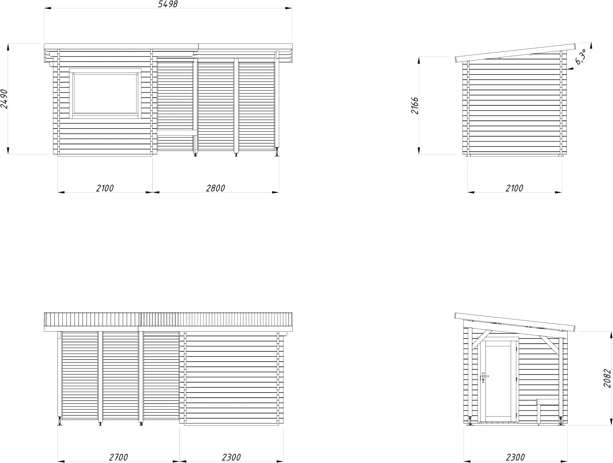 Palmako Sauna »Sanna 4,1+5,9 m²«