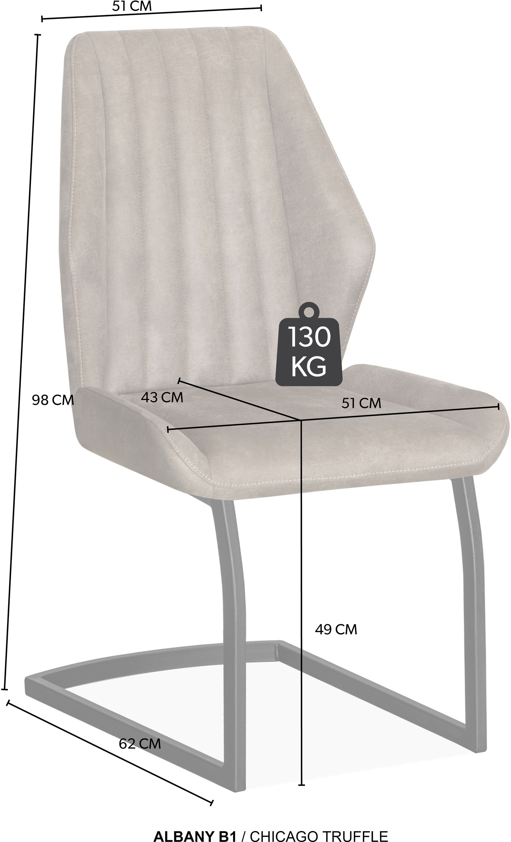 OMG Design Esszimmerstuhl »Albany« (Set) 1 Stk.Esszimmerstuhl, pflegeleichter Bezug