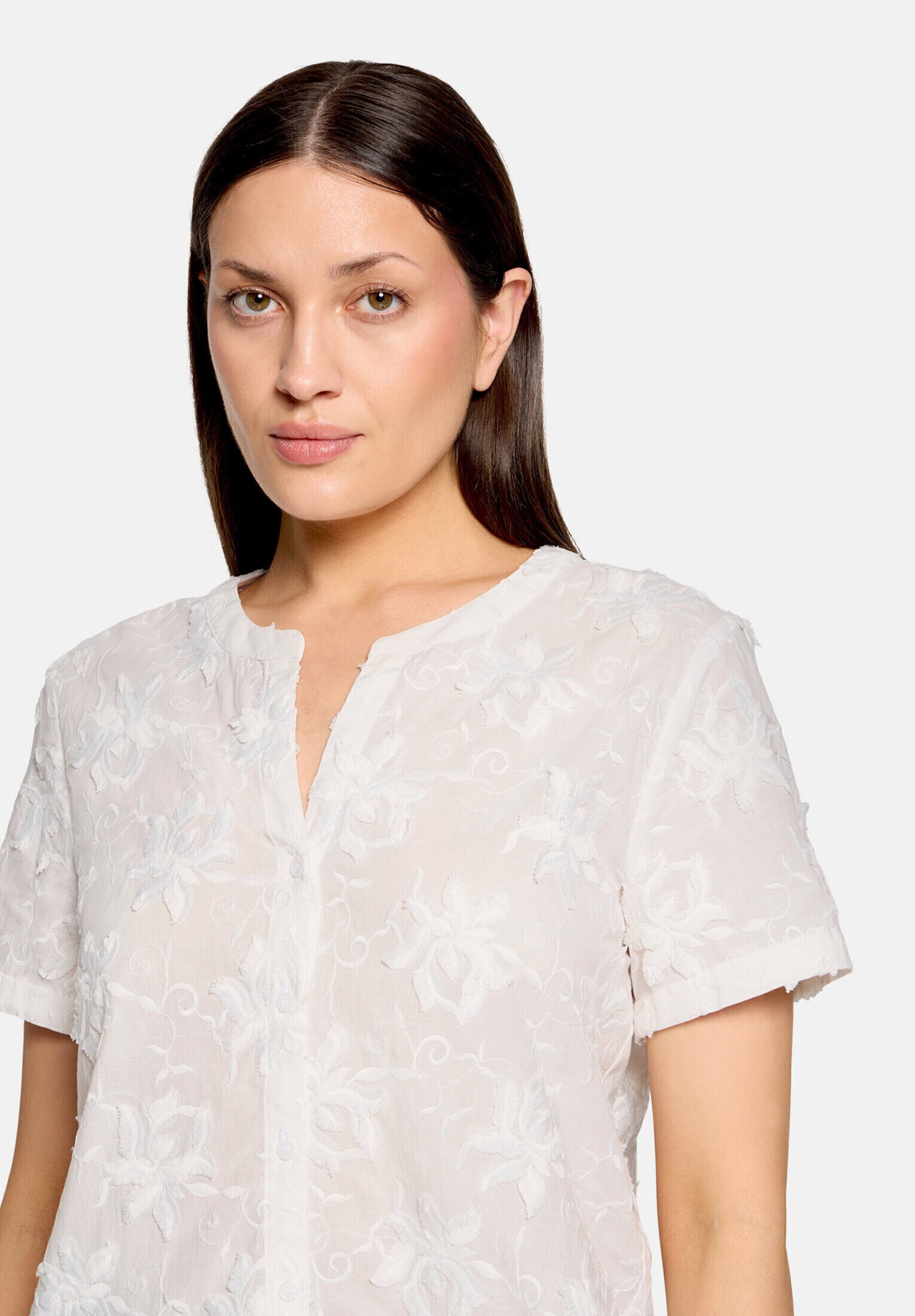 Betty&Co Hemdbluse »Damen mit Stickerei«