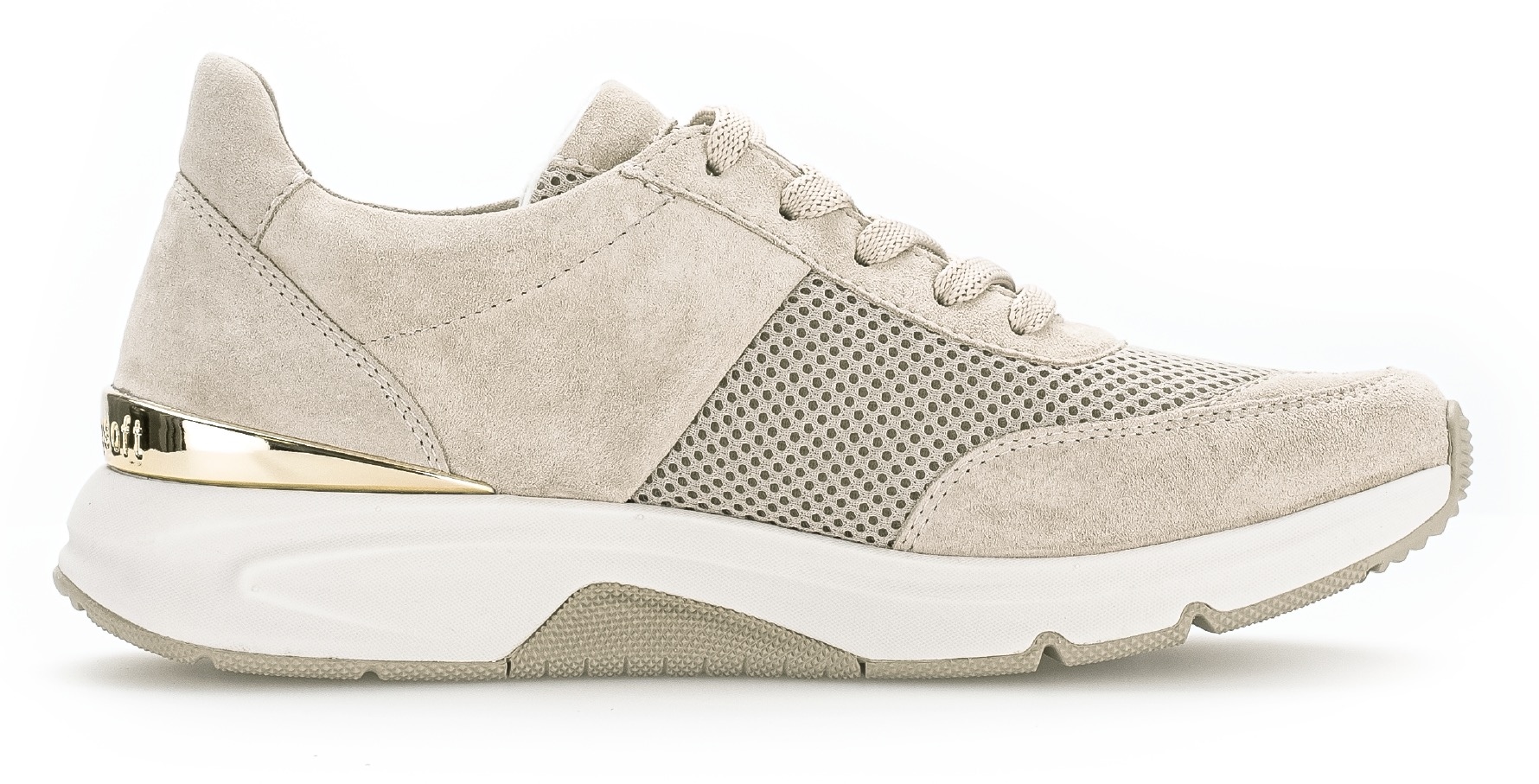 Gabor Rollingsoft Keilsneaker, Freizeitschuh, Halbschuh, Schnürschuh, Logoschriftzug an der Ferse