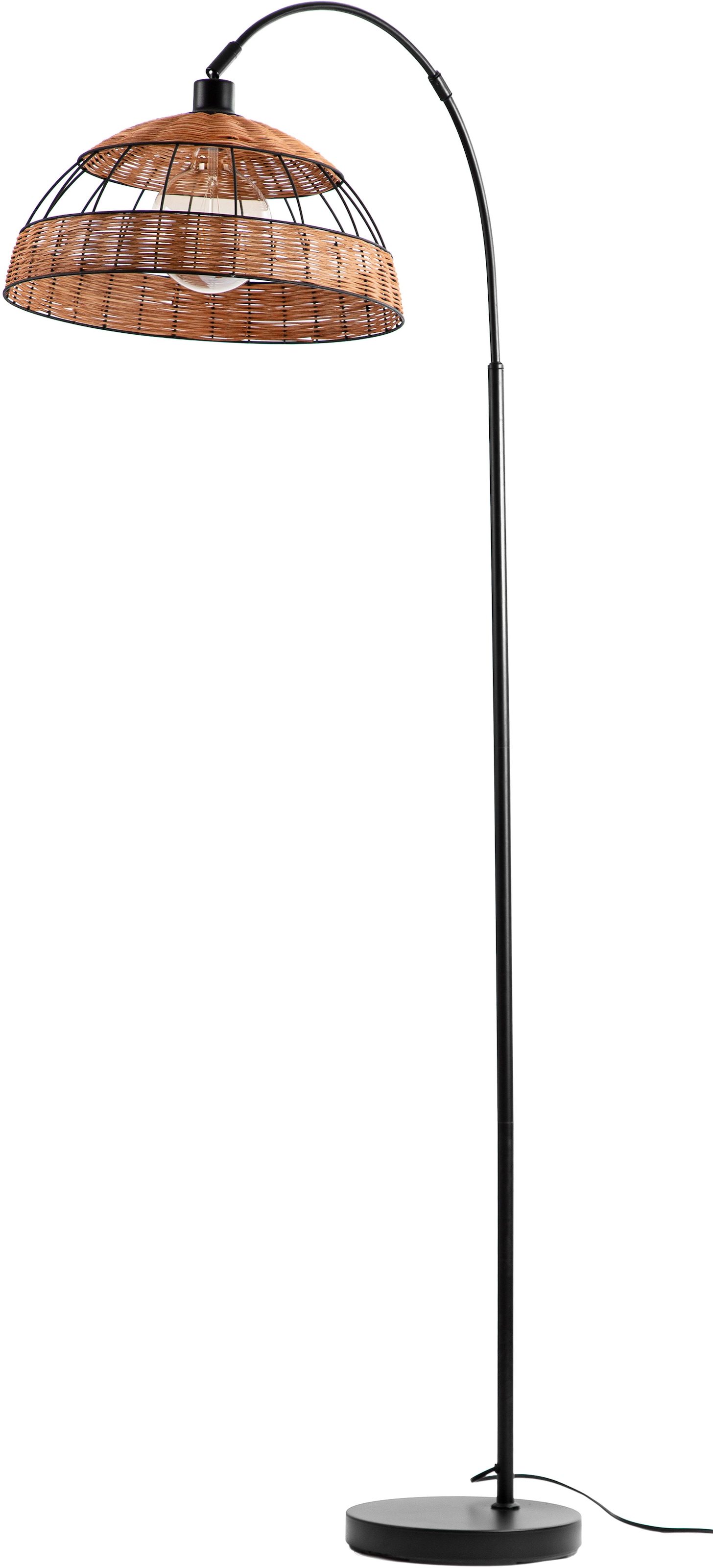 Stehlampe Gestell | »Pepe«, in BAUR 1 gebürstet flammig-flammig, Schirm SalesFever und Kupferoptik