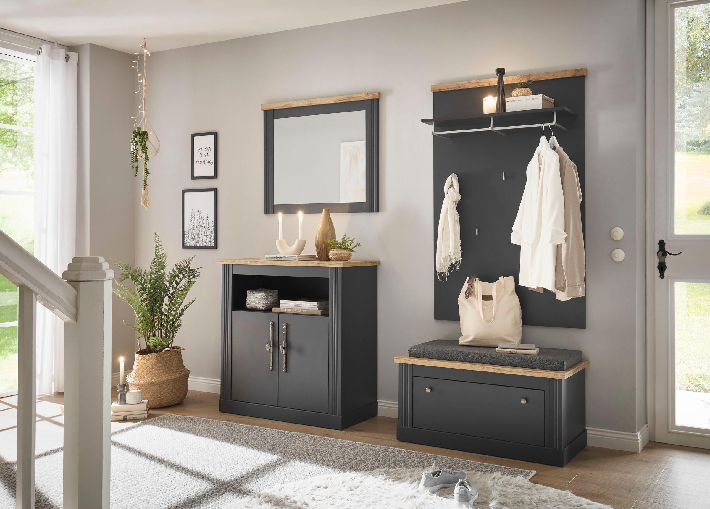 OTTO home Garderoben-Set "WESTMINSTER TOPSELLER" Schuhbank, Spiegel, Kommod günstig online kaufen
