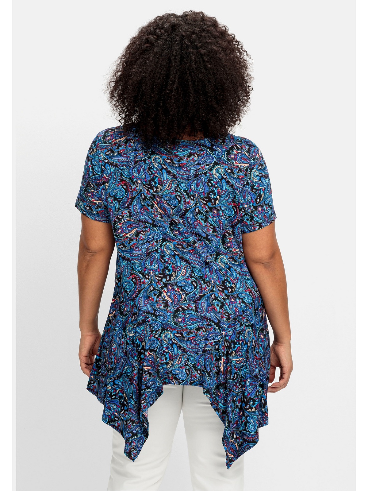 sheego by Joe Browns Zipfelshirt »Große Größen«, in Longform, mit Paisleydruck