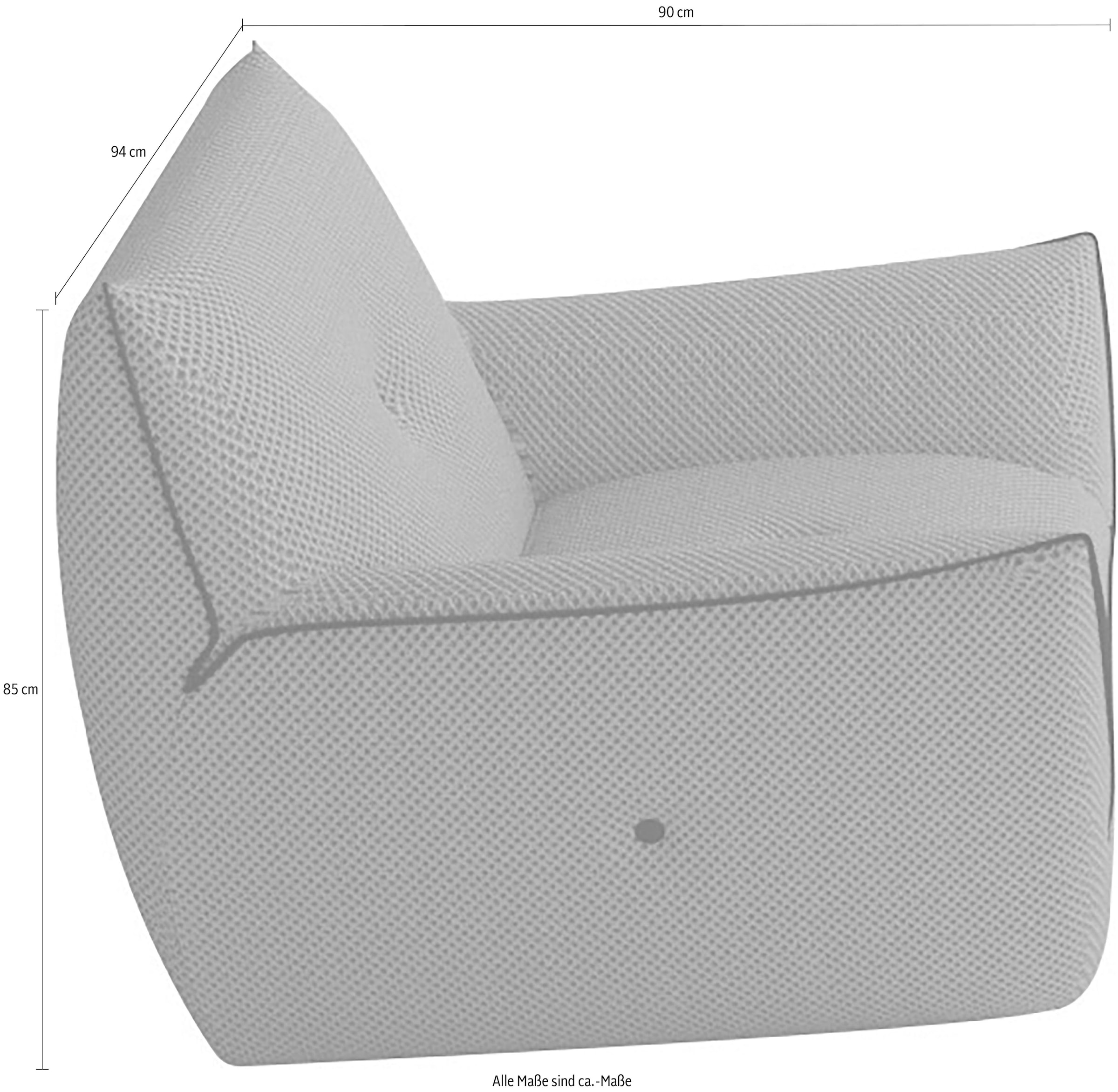 Egoitaliano Sessel »Yuki, extravagantes Design und höchster Sitzkomfort, tolle Details«, mit bioelasatische MIcrofaser BOUNCE bezogen