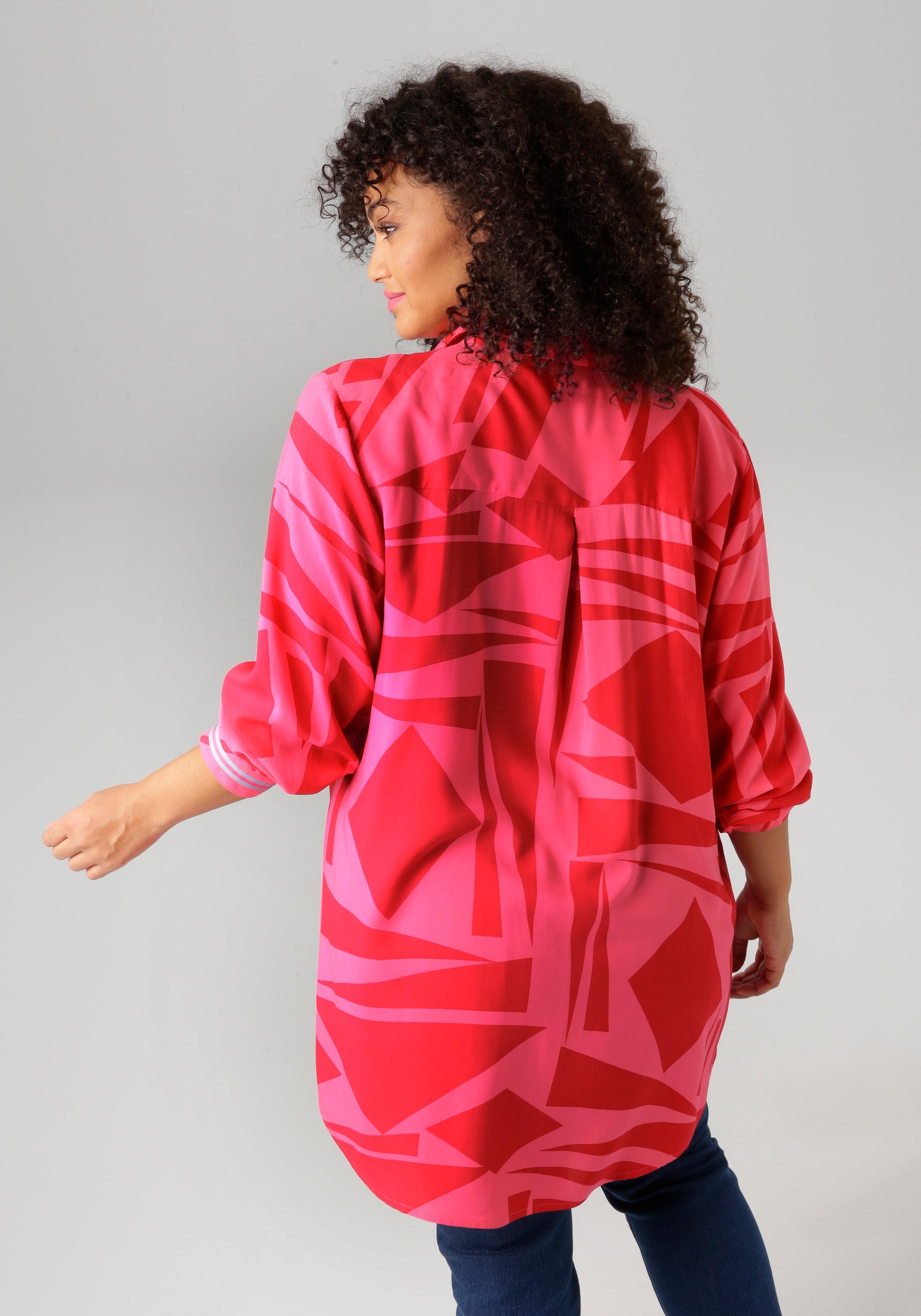 Aniston PLUS Longbluse, mit farbenfrohem, großflächigem Druck günstig online kaufen