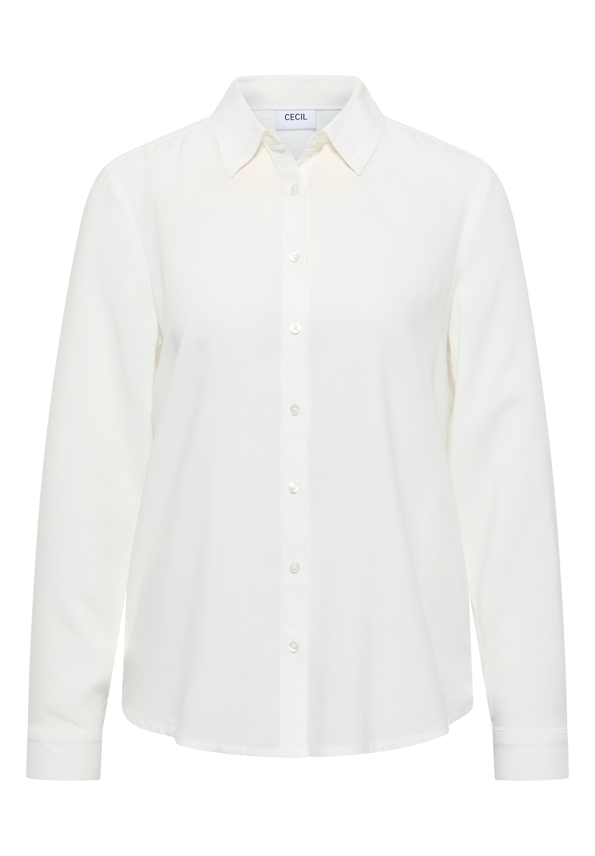 Cecil Langarmbluse aus seidiger Viskose