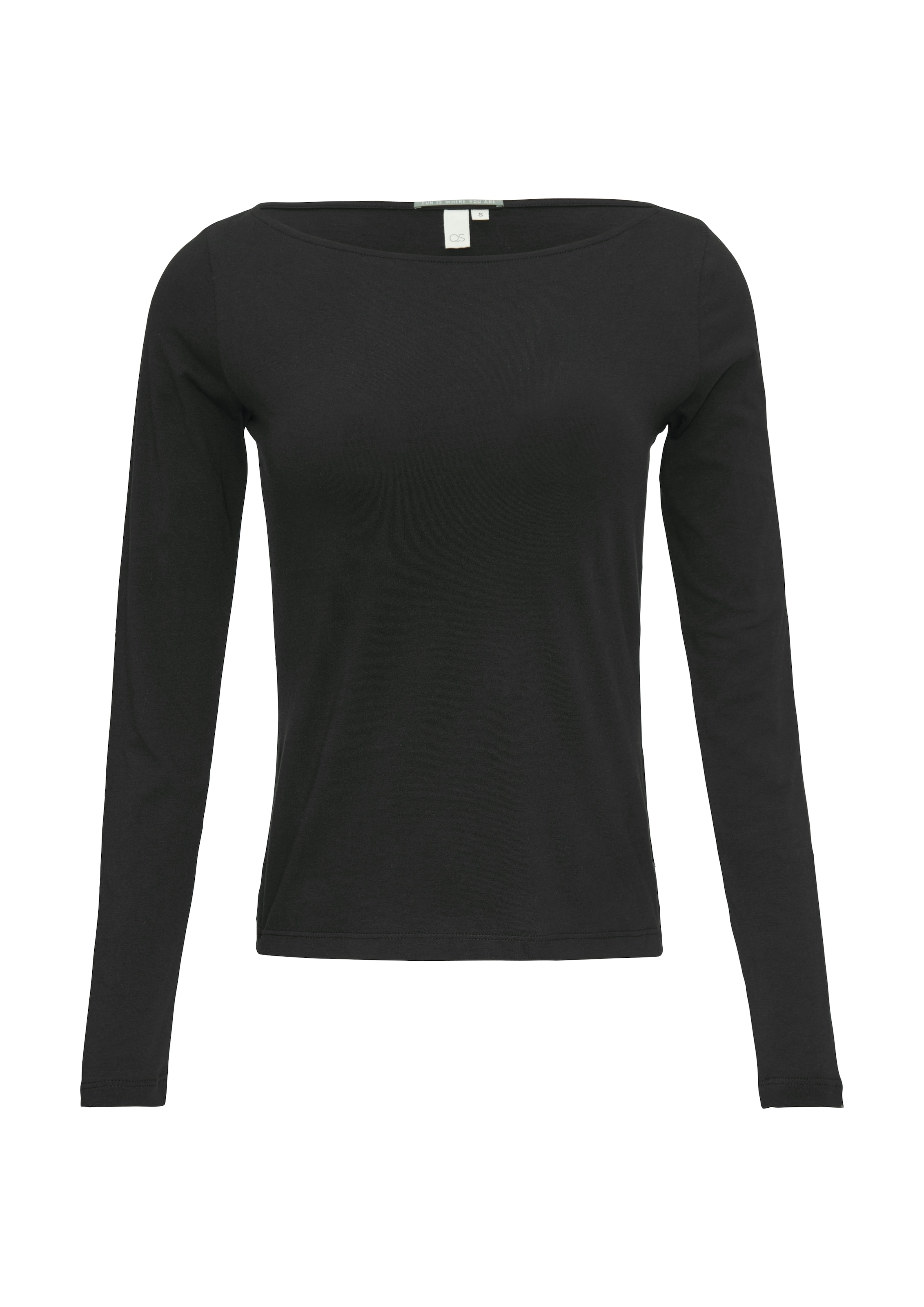 QS Longsleeve, mit U-Boot Ausschnitt